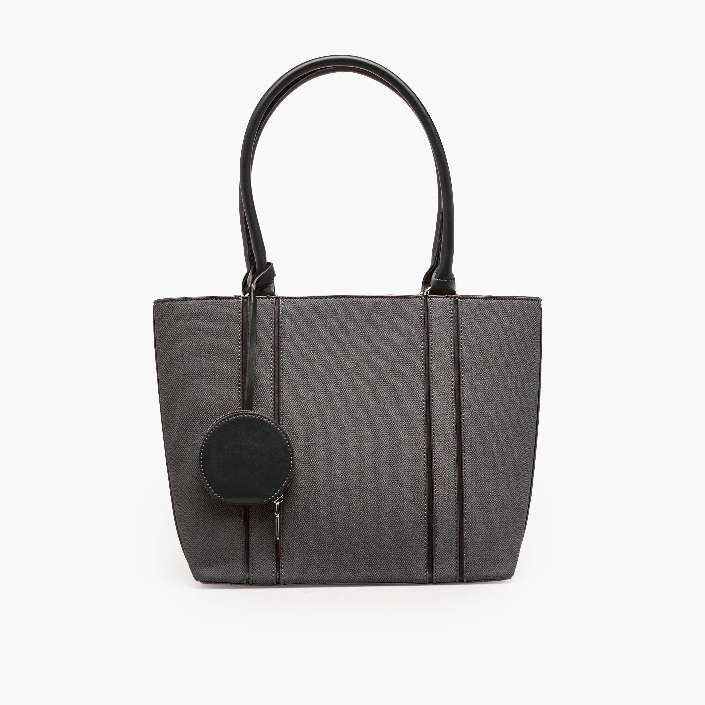 Adore Textured Tote Bag with Double Handle-women-bagsandwallets-handbags-image-1
