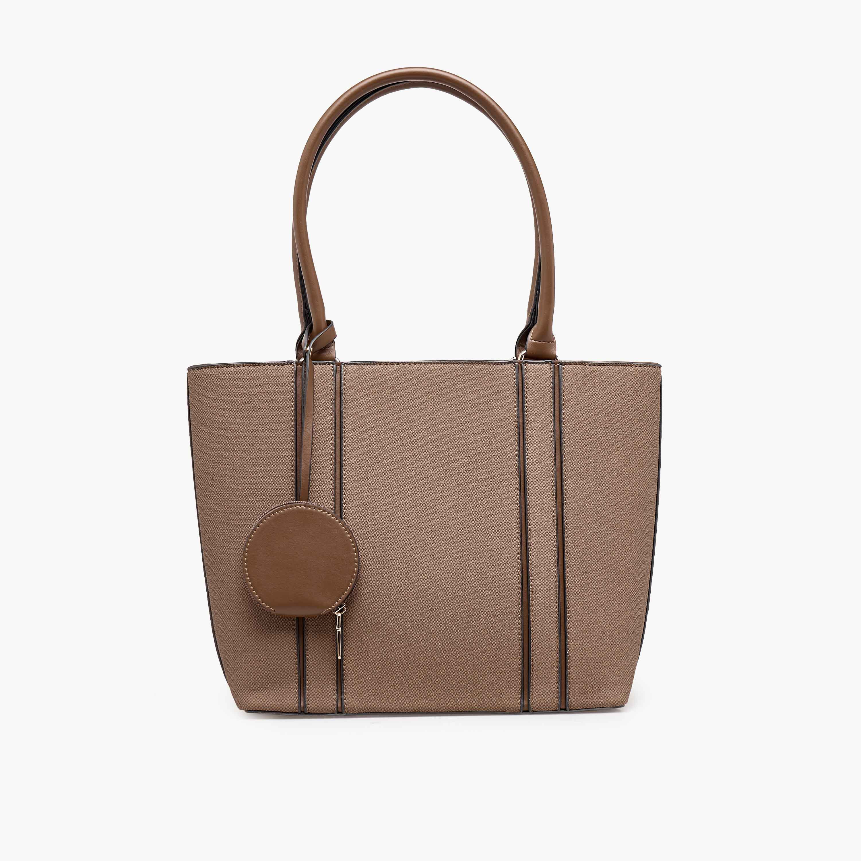 Adore Textured Tote Bag with Double Handle-women-bagsandwallets-handbags-image-1