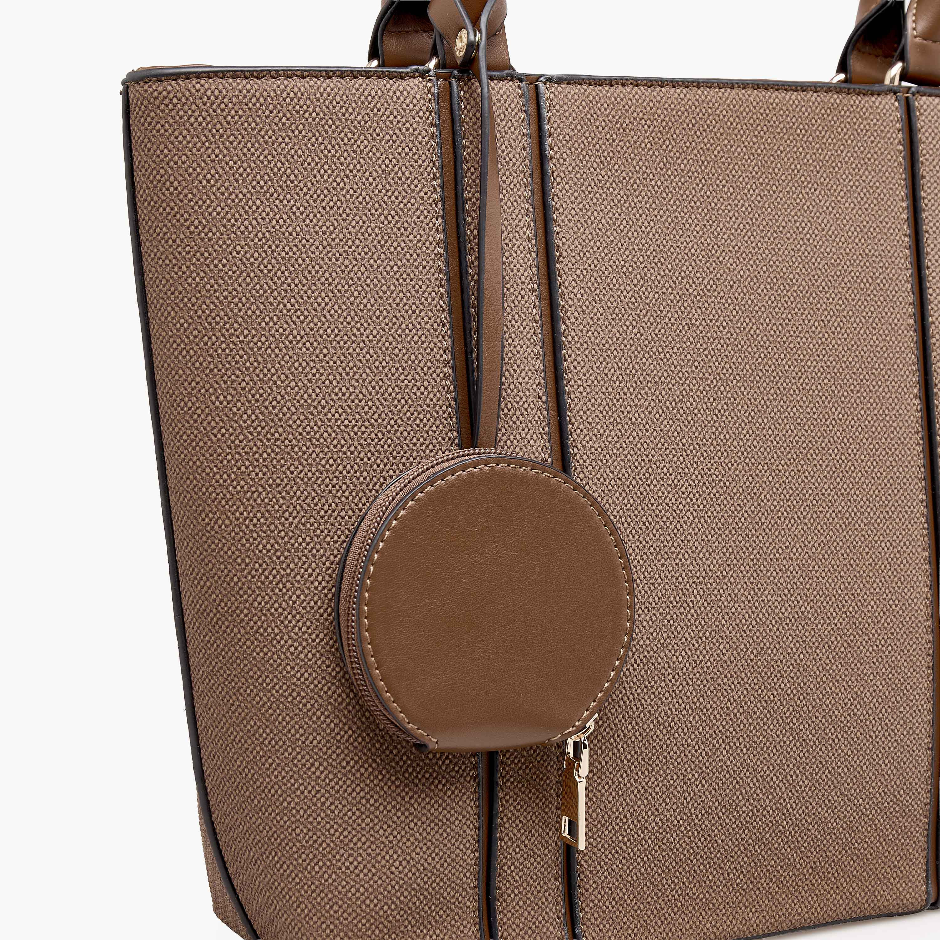 Adore Textured Tote Bag with Double Handle-women-bagsandwallets-handbags-image-5