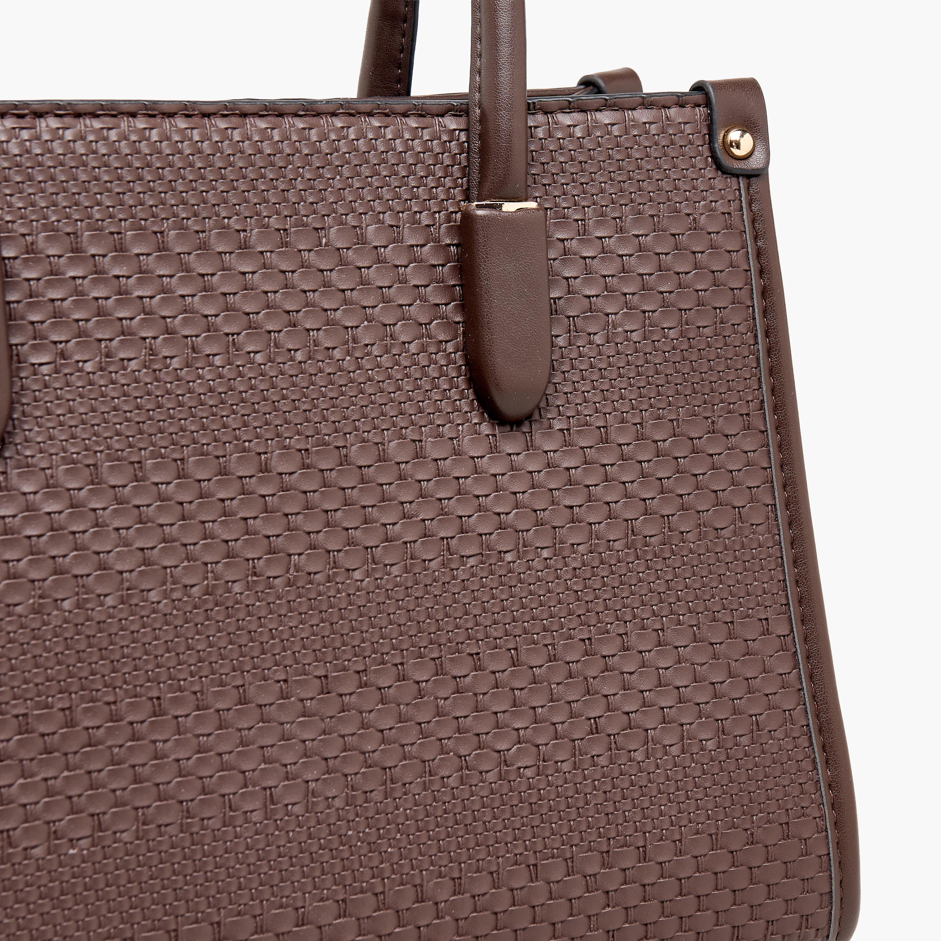 Adore Textured Tote Bag with Double Handle-women-bagsandwallets-handbags-image-4