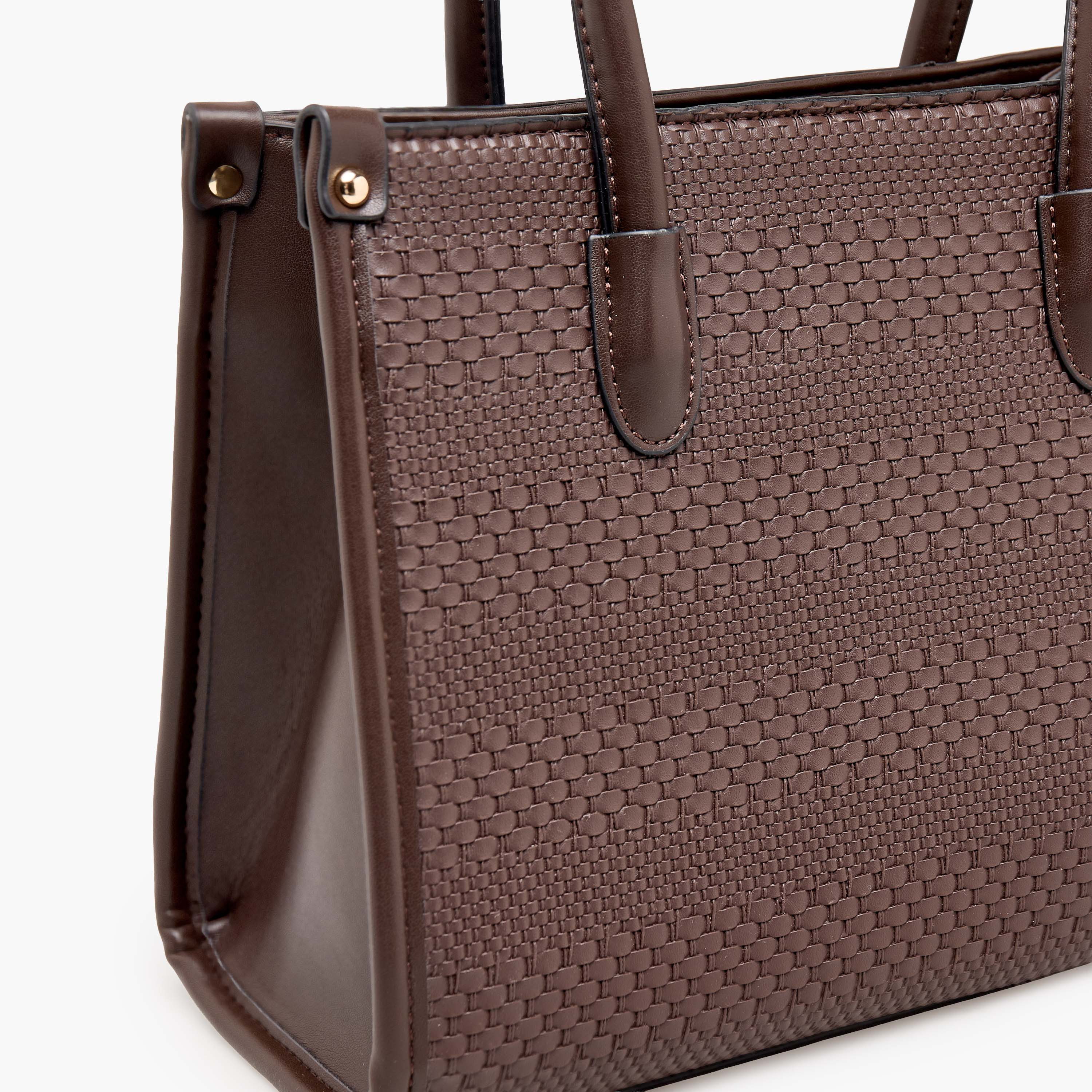 Adore Textured Tote Bag with Double Handle-women-bagsandwallets-handbags-image-5
