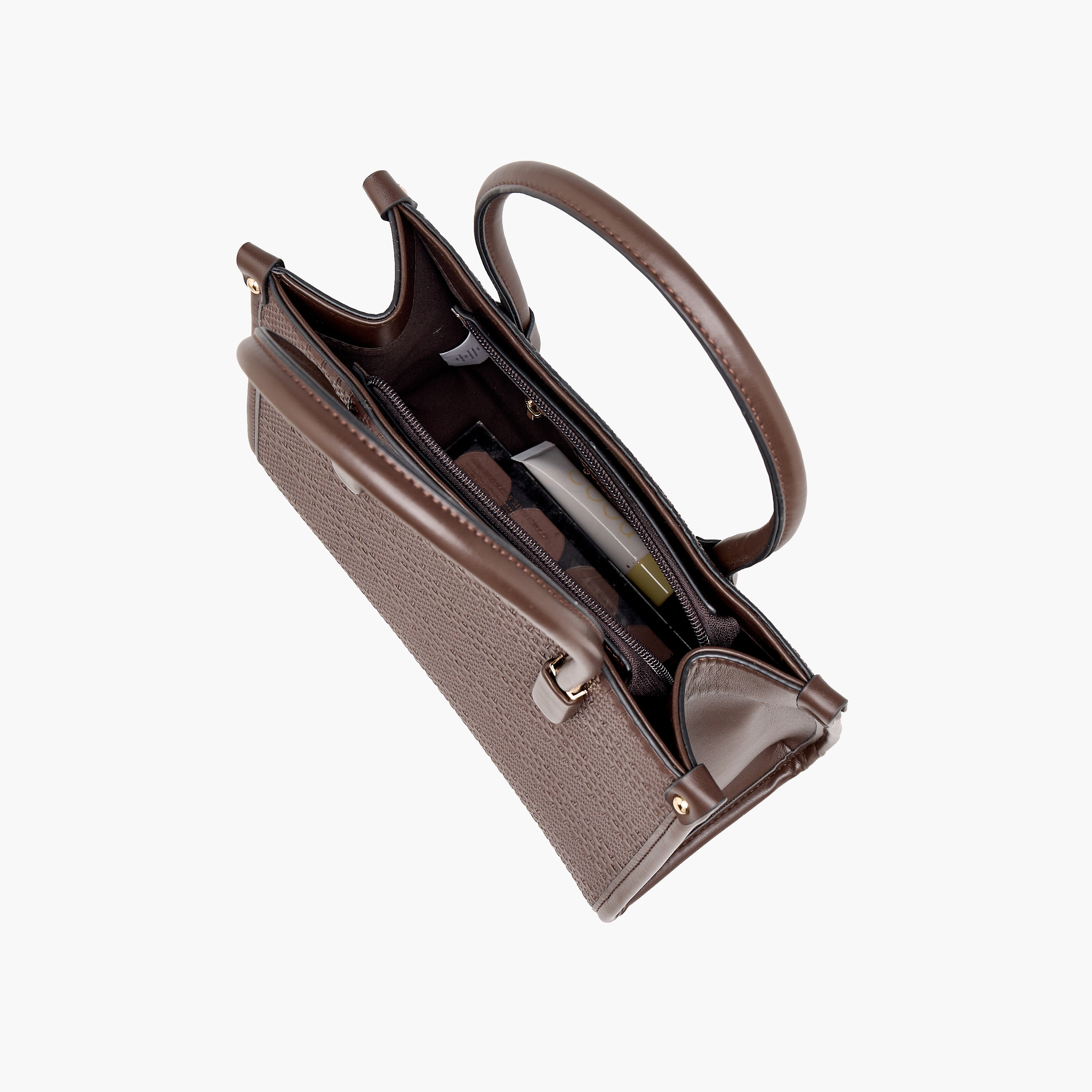Adore Textured Tote Bag with Double Handle-women-bagsandwallets-handbags-image-8