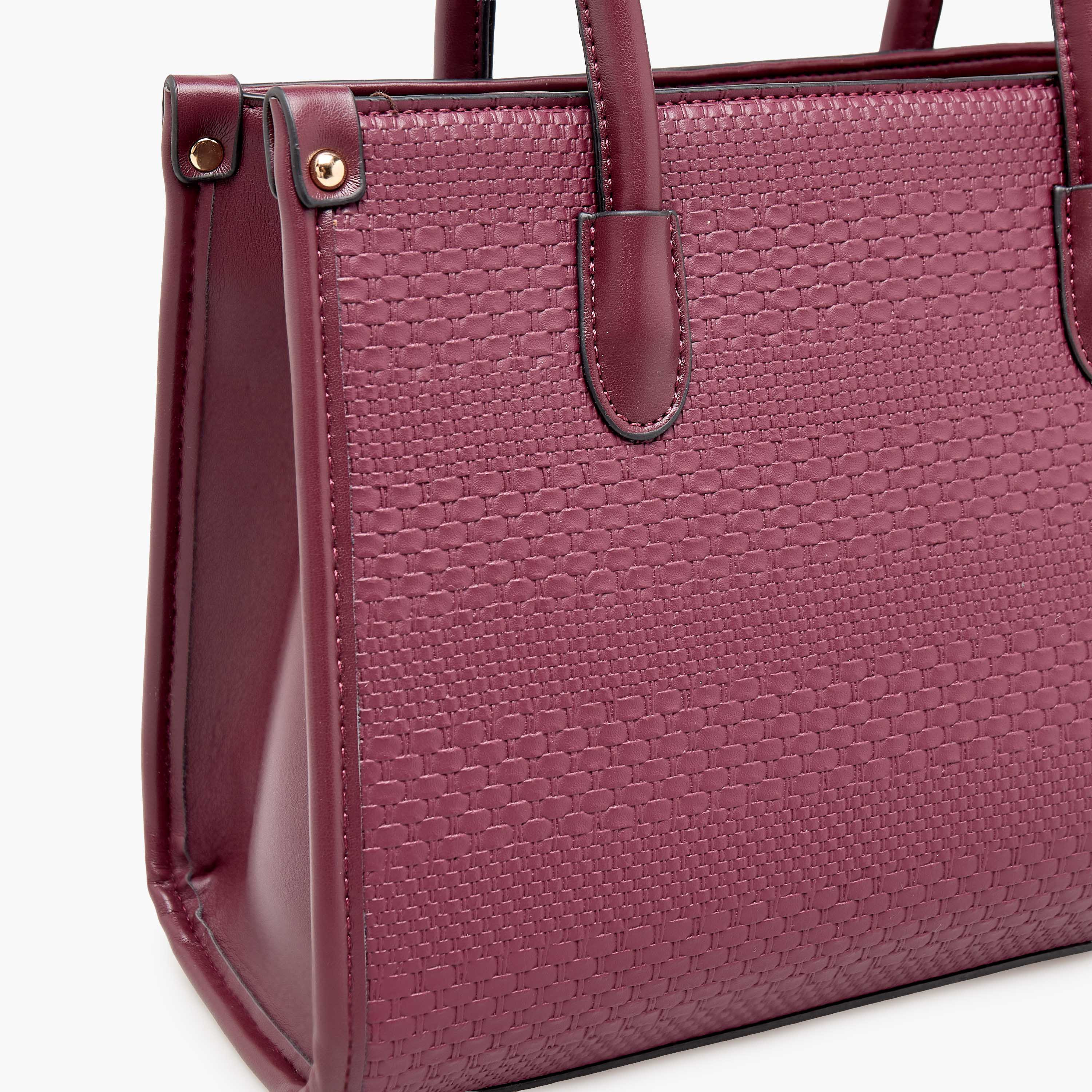 Adore Textured Tote Bag with Double Handle-women-bagsandwallets-handbags-image-6
