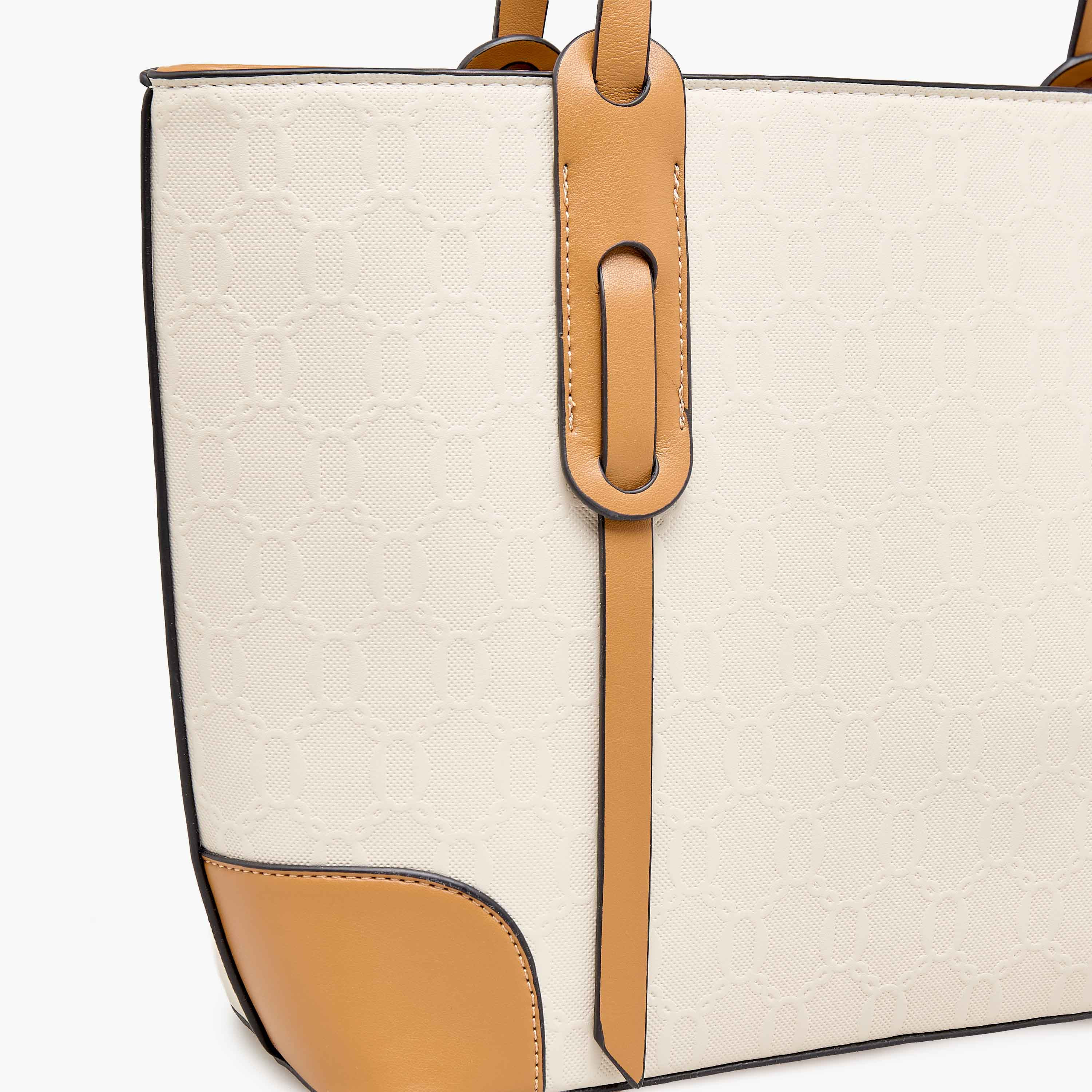 Adore Geometric Print Tote Bag with Double Handle-women-bagsandwallets-handbags-image-4