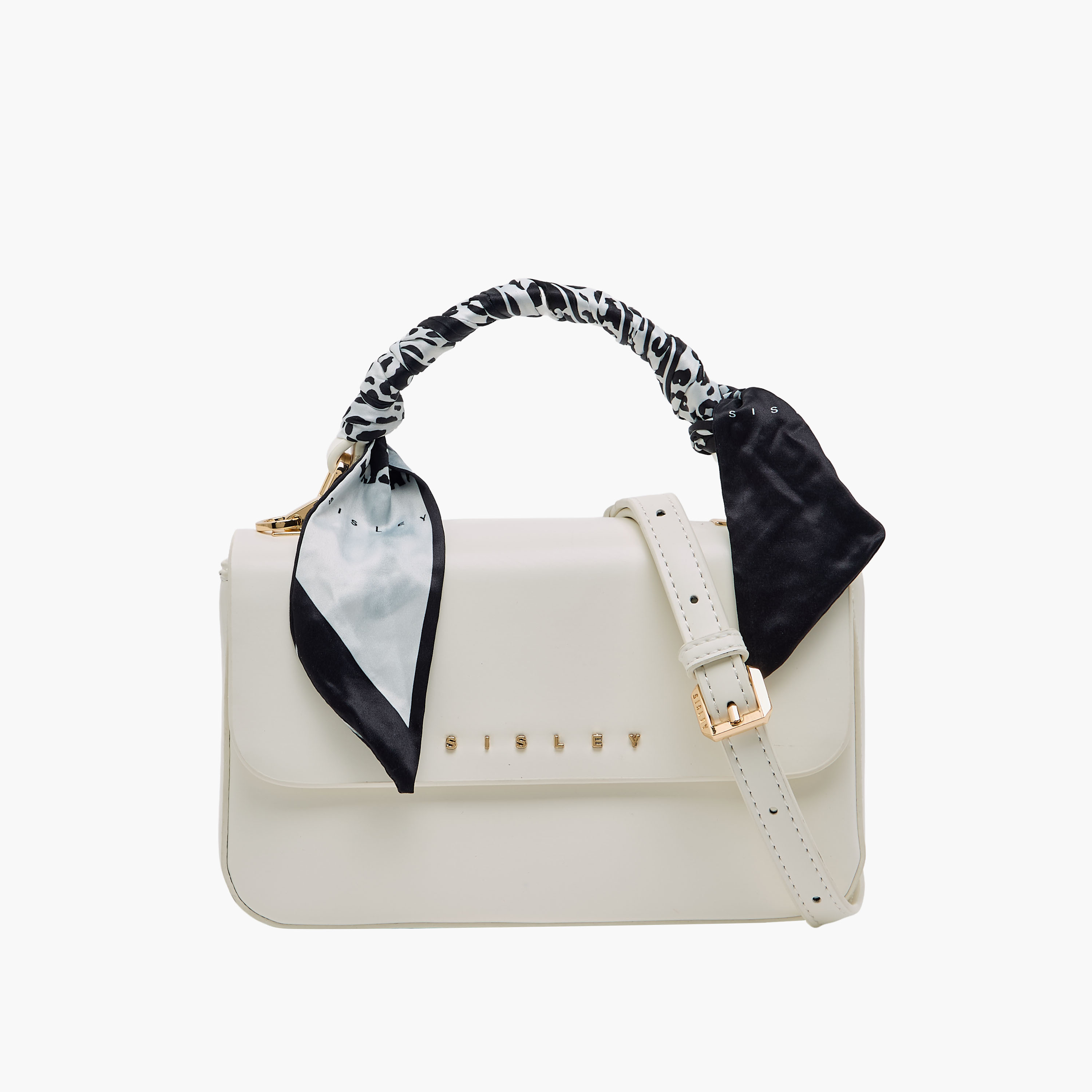 Sisley Scarf Accent Satchel bag with Chain Strap-women-bagsandwallets-handbags-image-1