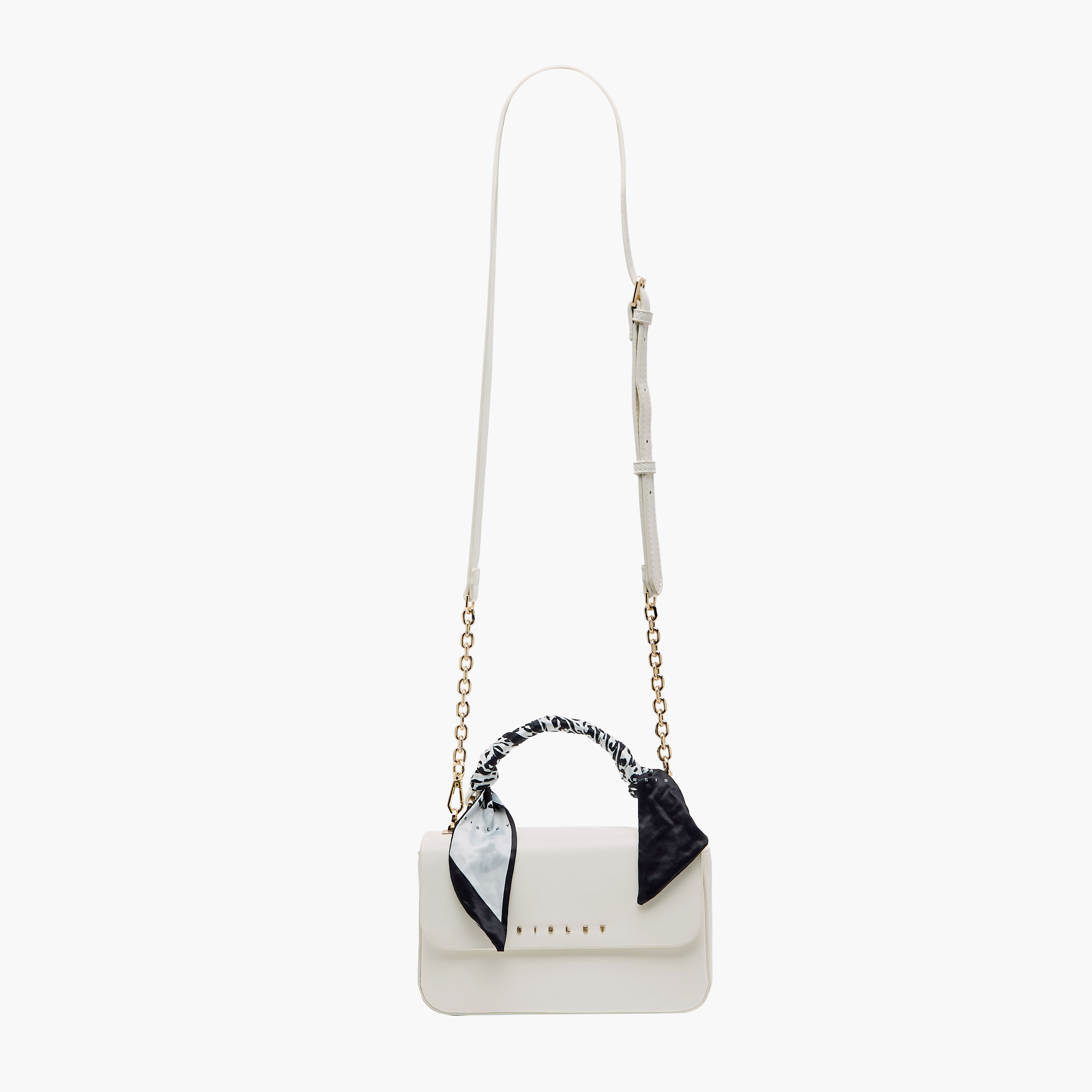 Sisley Scarf Accent Satchel bag with Chain Strap-women-bagsandwallets-handbags-image-2