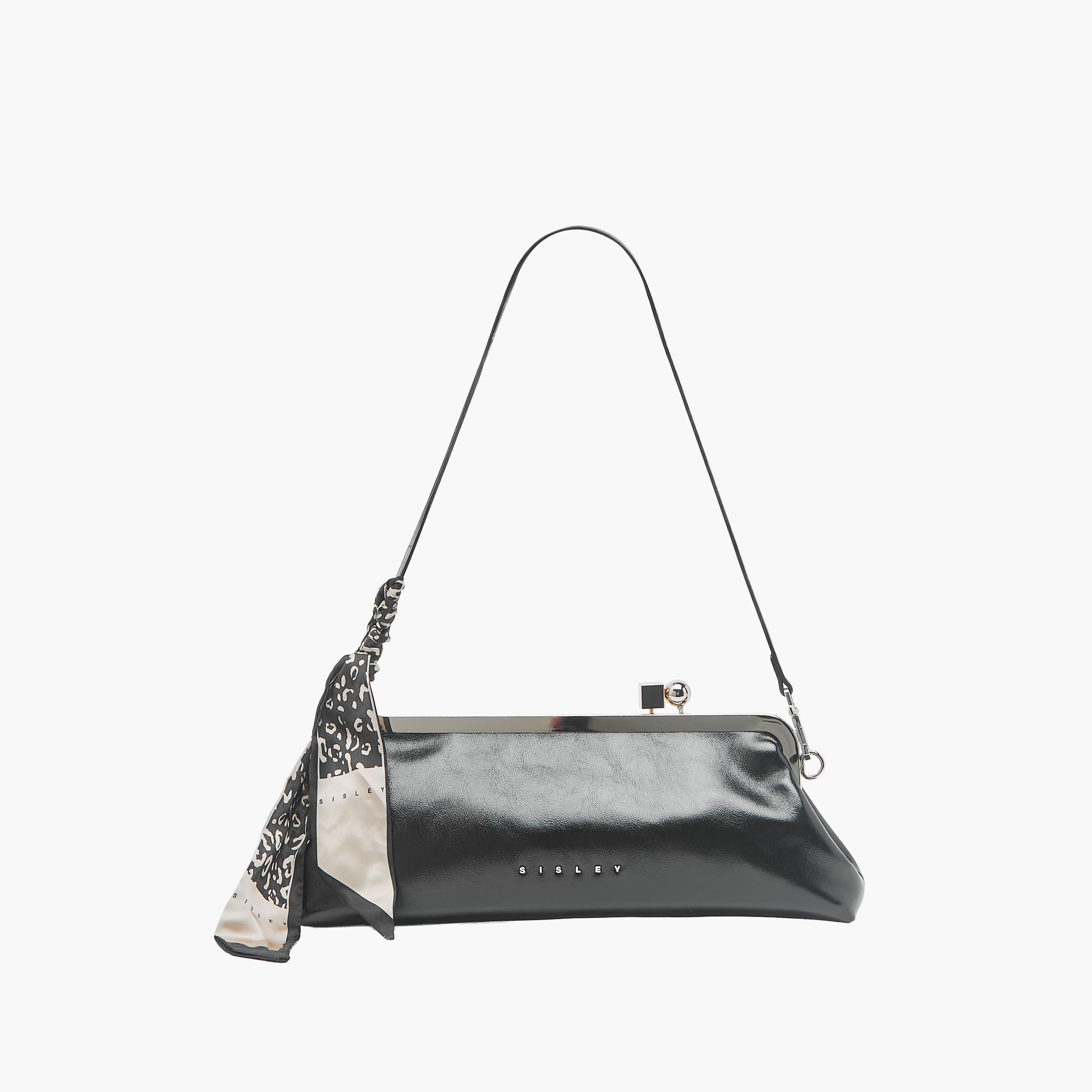 شنطة كلاتش بشعار وتفاصيل وشاح من سيسلي-women-bagsandwallets-handbags-image-1