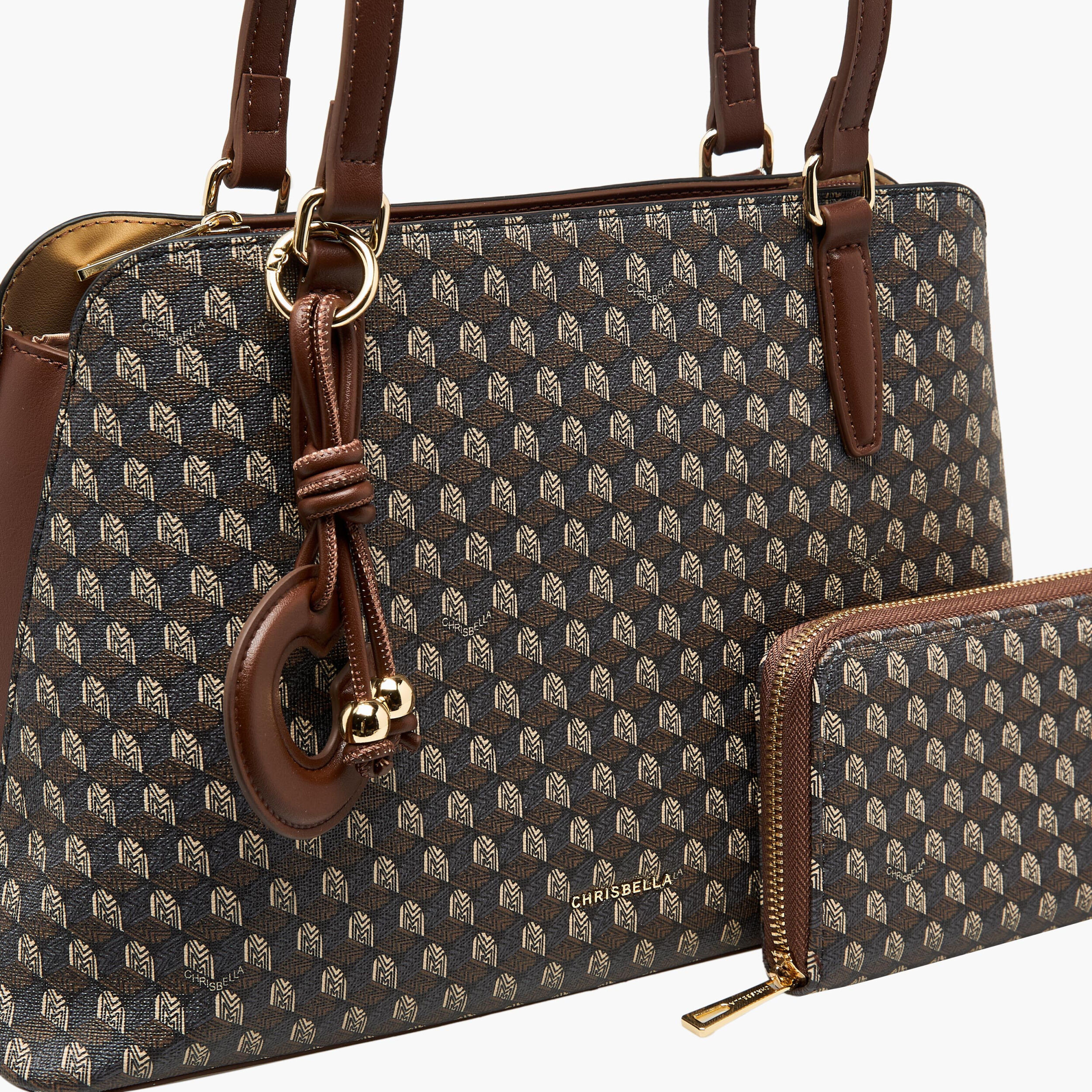 Chrisbella Textured Tote Bag with Wallet-women-bagsandwallets-handbags-image-8