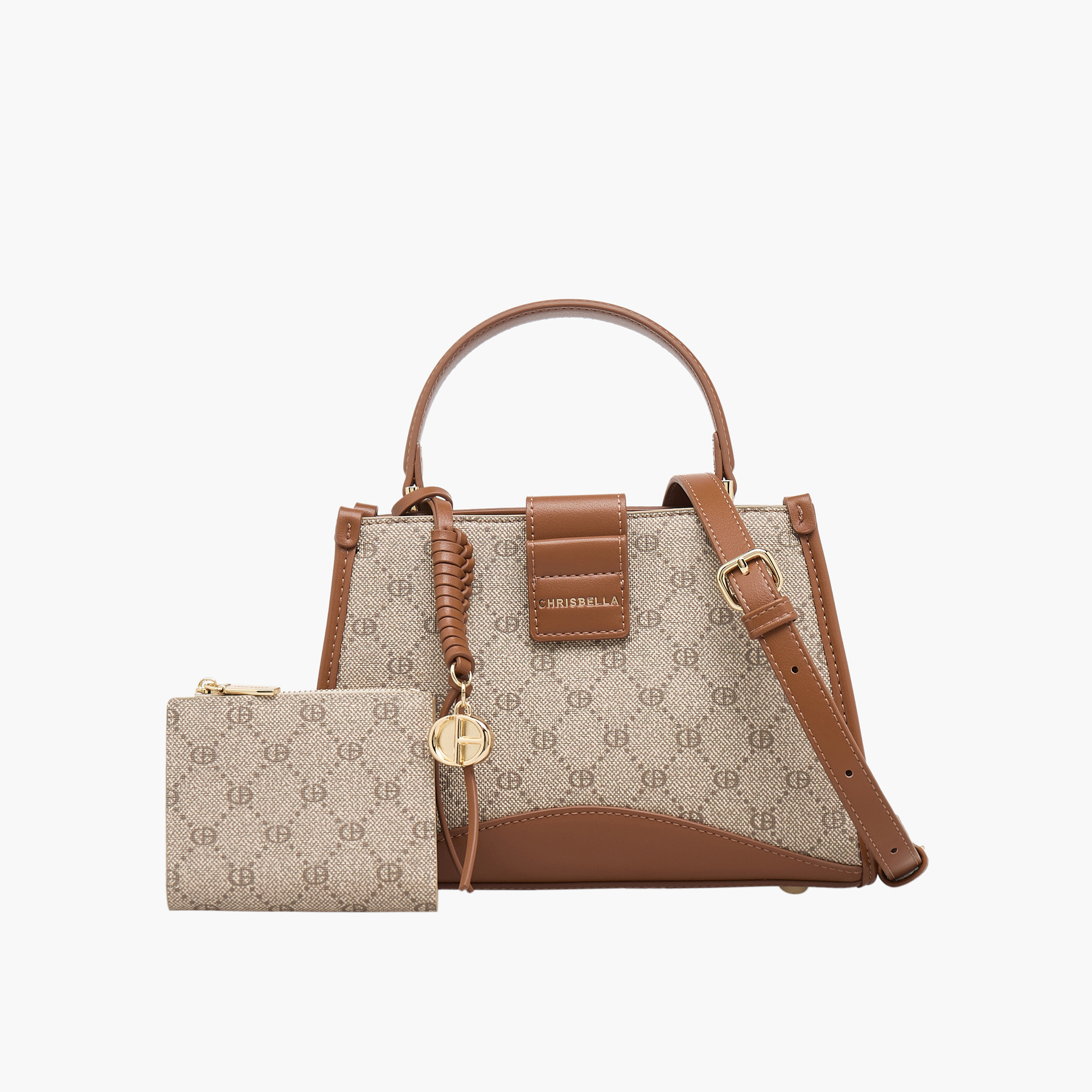 Chrisbella Textured Tote Bag with Wallet-women-bagsandwallets-handbags-image-1