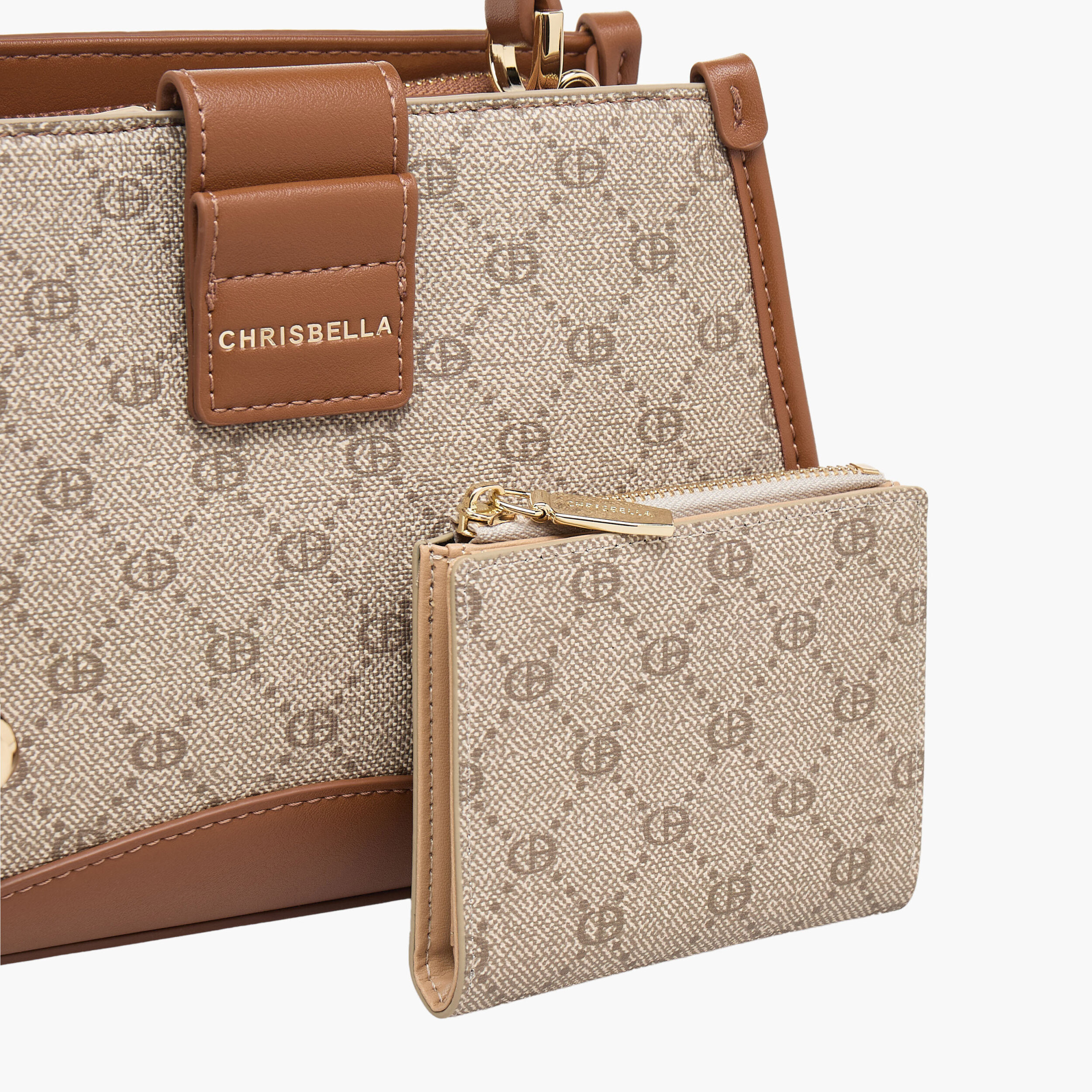 Chrisbella Textured Tote Bag with Wallet-women-bagsandwallets-handbags-image-6