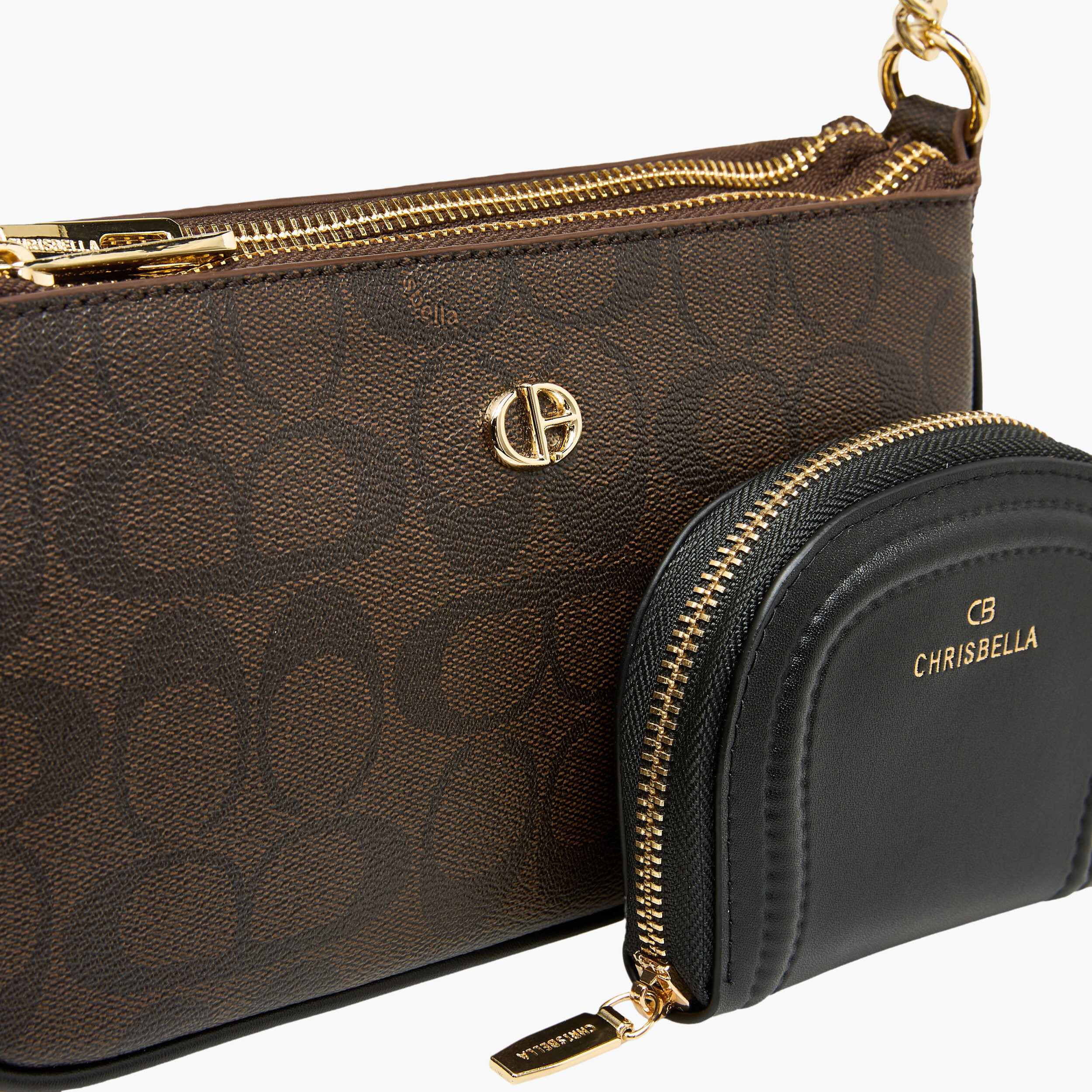شنطة كتف بطبعات مع محفظة من كريسبيلا-women-bagsandwallets-handbags-image-6