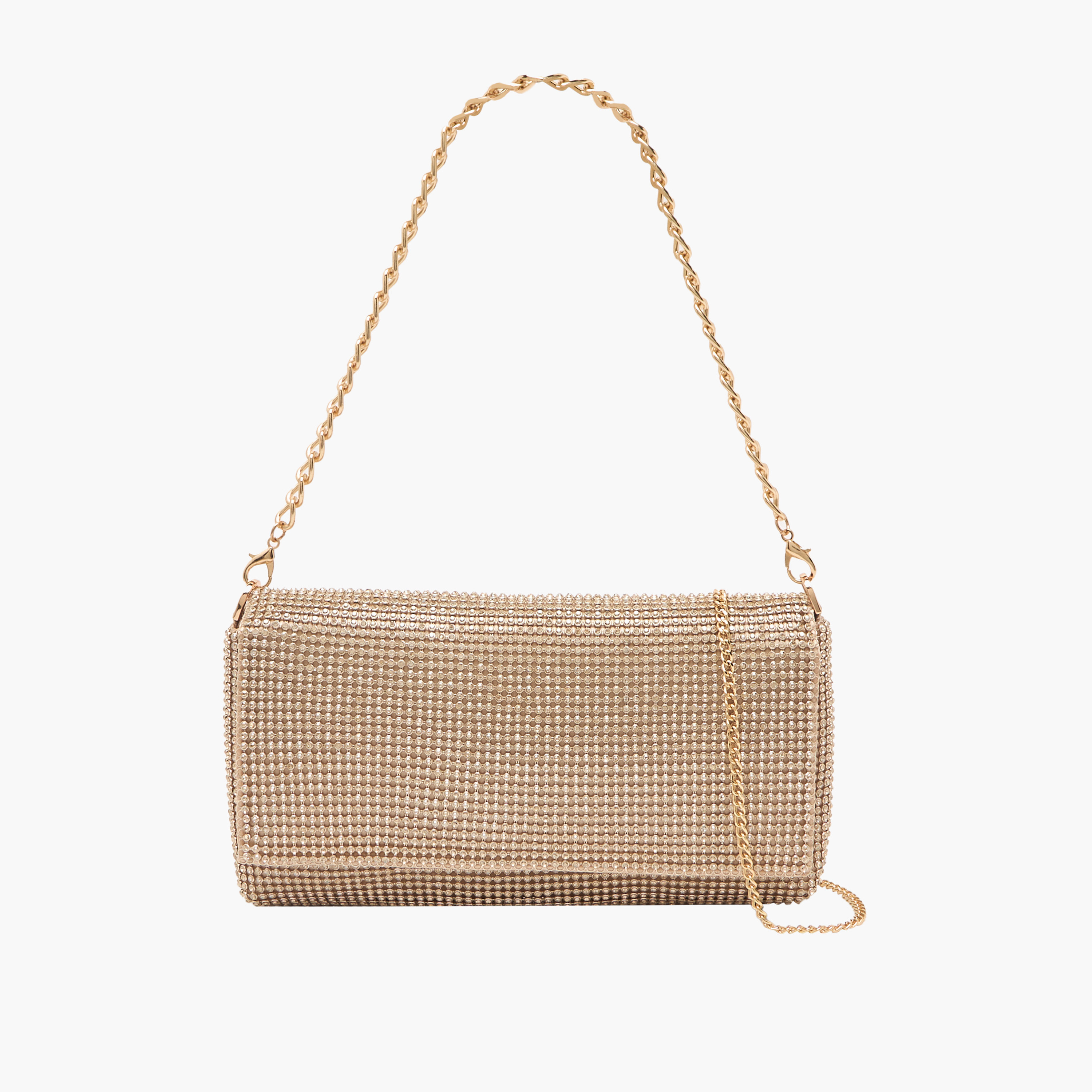Sasha Stone Embellished Clutch with Chain Strap-women-bagsandwallets-wallets-image-1