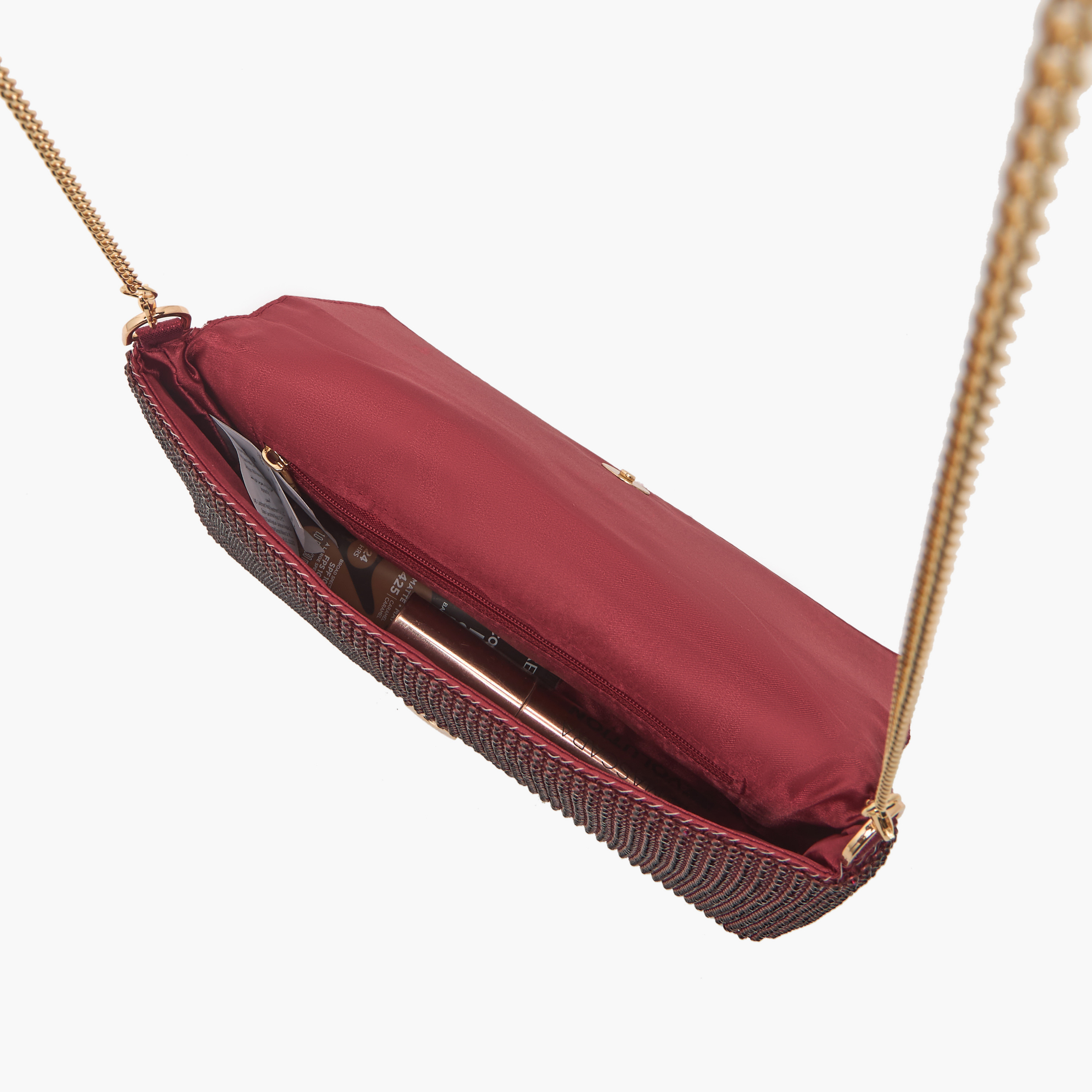 Sasha Stone Embellished Clutch with Chain Strap-women-bagsandwallets-wallets-image-7