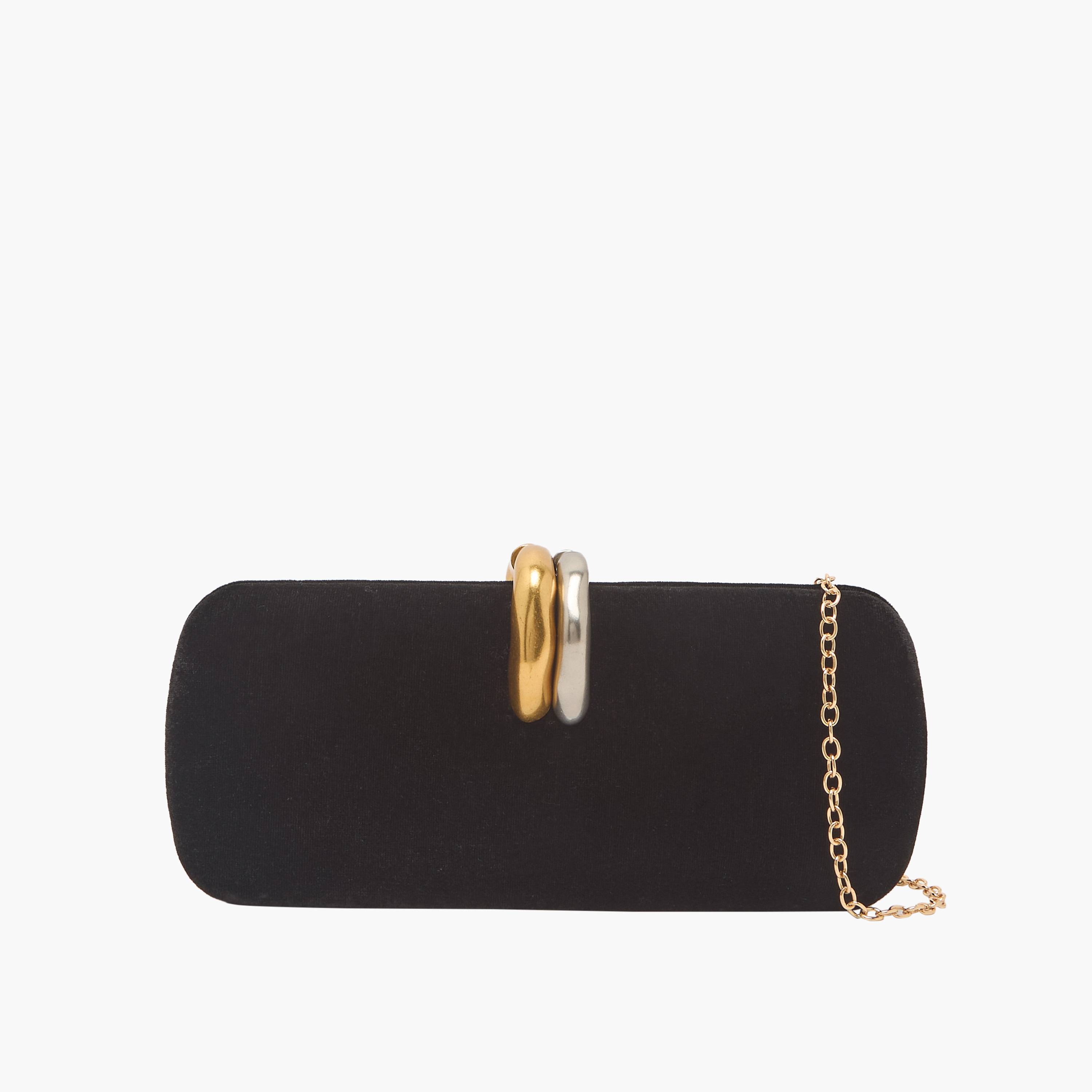 Sasha Metallic Accent Clutch with Chain Strap-women-bagsandwallets-wallets-image-1