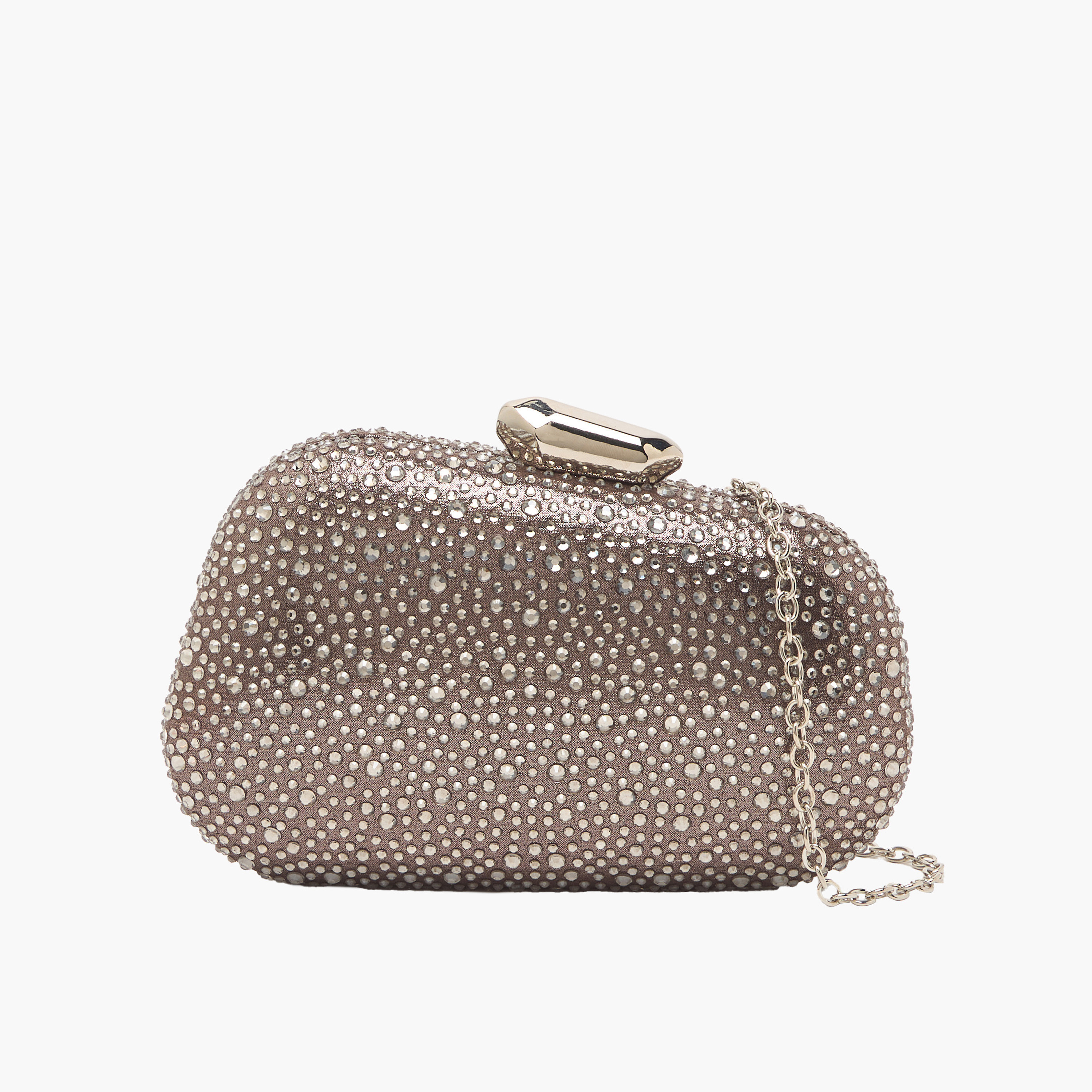 Sasha Stone Embellished Clutch with Chain Strap-women-bagsandwallets-wallets-image-1