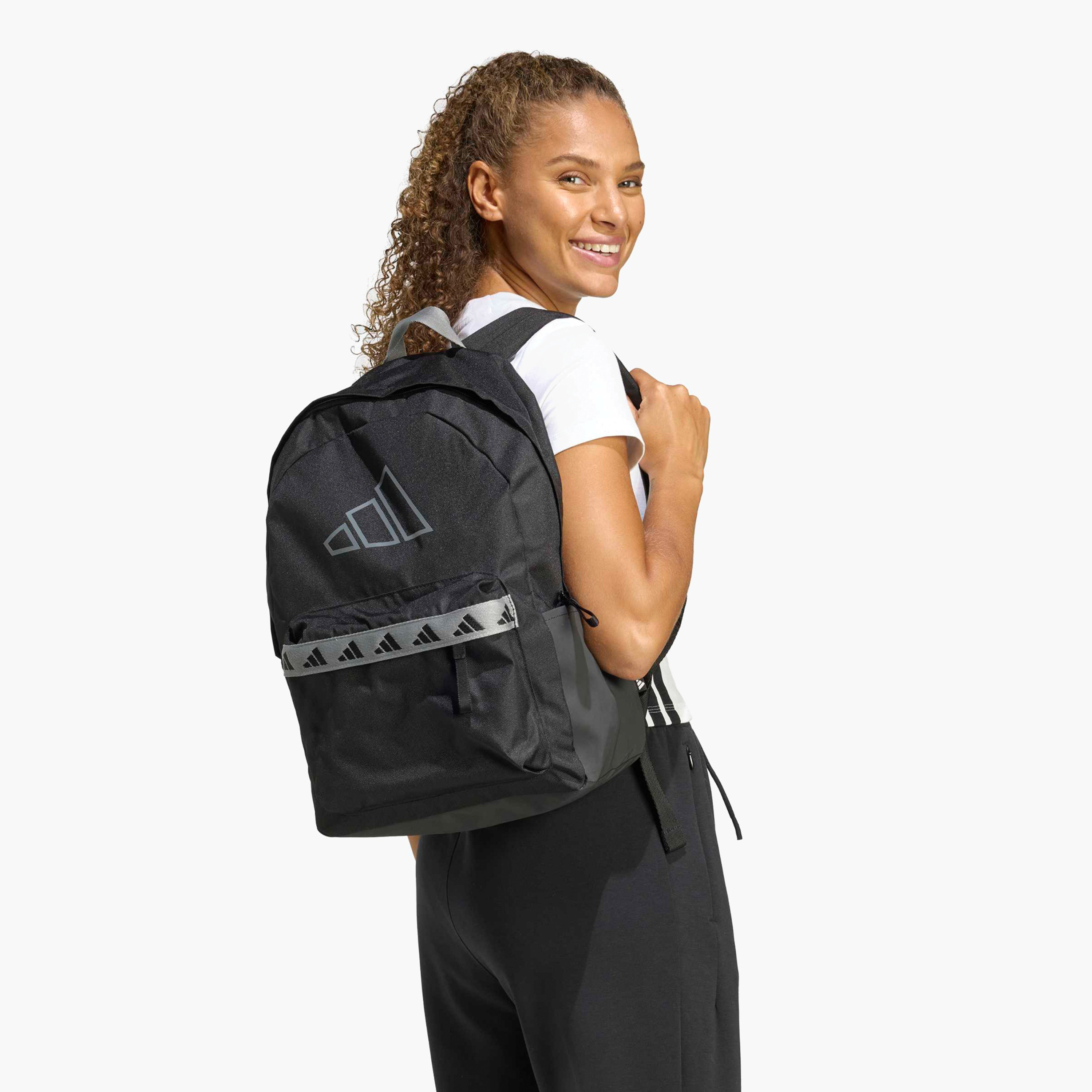 Adidas Logo Print Backpack for Kids 13+ Years with Adjustable Strap-boys-accessories-bagsandbackpacks-image-8