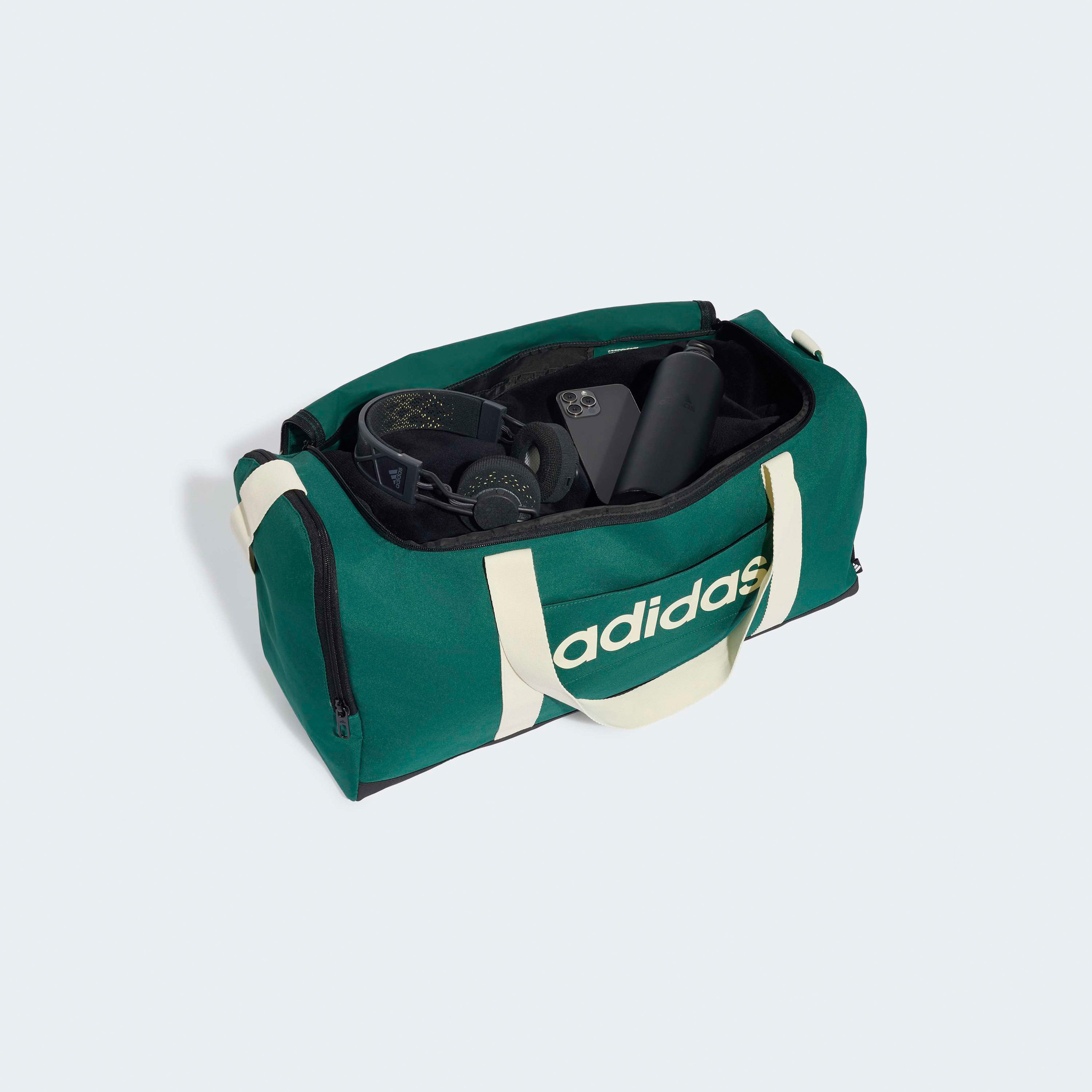 شنطة دافل بطبعات شعار وسحاب إغلاق وحزام قابل للتعديل من أديداس-travel-luggagesandbags-dufflebags-image-4