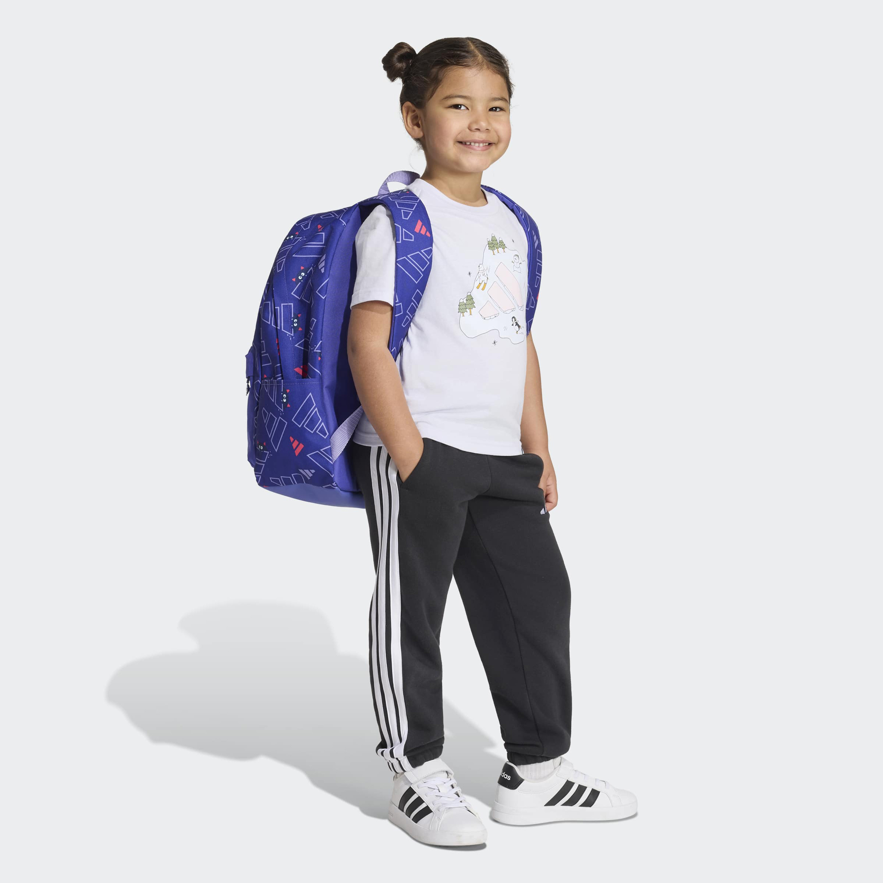 شنطة ظهر بجيب أمامي وطبعات الشعار للصغار بعمر 8-13 سنة من أديداس - 23 لتر-school-bagsandbackpacks-backpacks-image-8