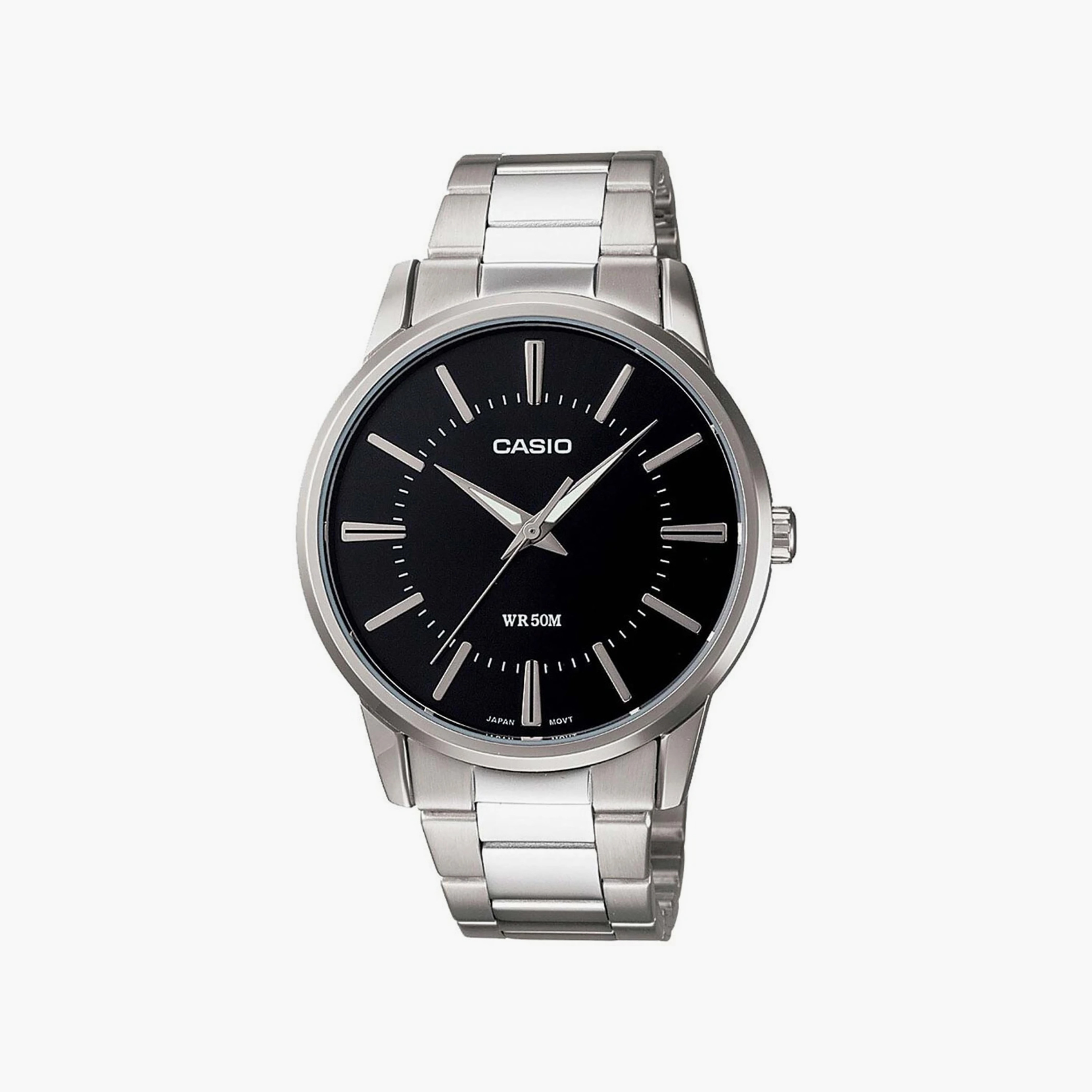 ساعة رجالي أنالوج ستانلس ستيل 40 مم باللون الفضي MTP-1303DD-1AVDF من كاسيو-men-watchesandjewellery-watches-image-1