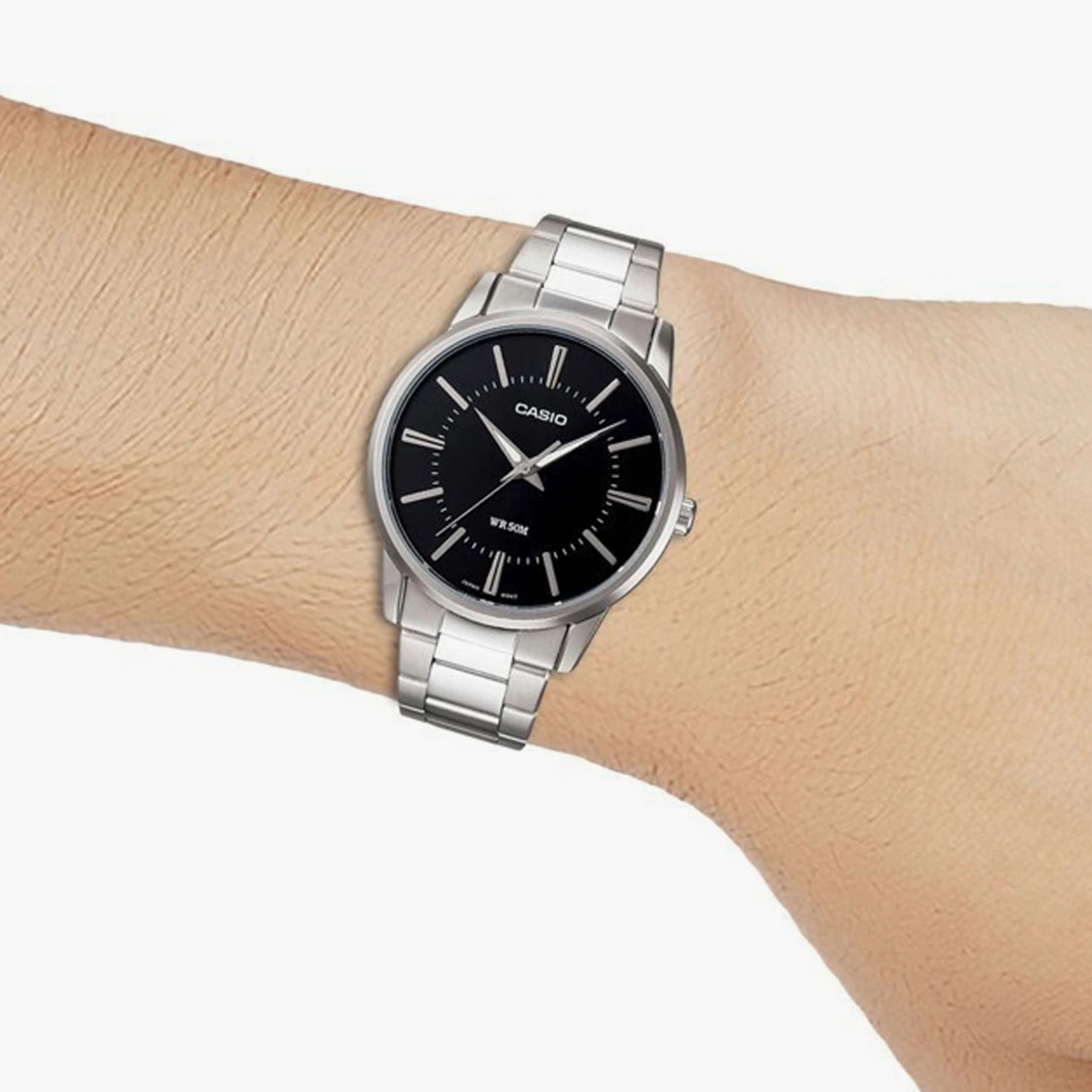 ساعة رجالي أنالوج ستانلس ستيل 40 مم باللون الفضي MTP-1303DD-1AVDF من كاسيو-men-watchesandjewellery-watches-image-8