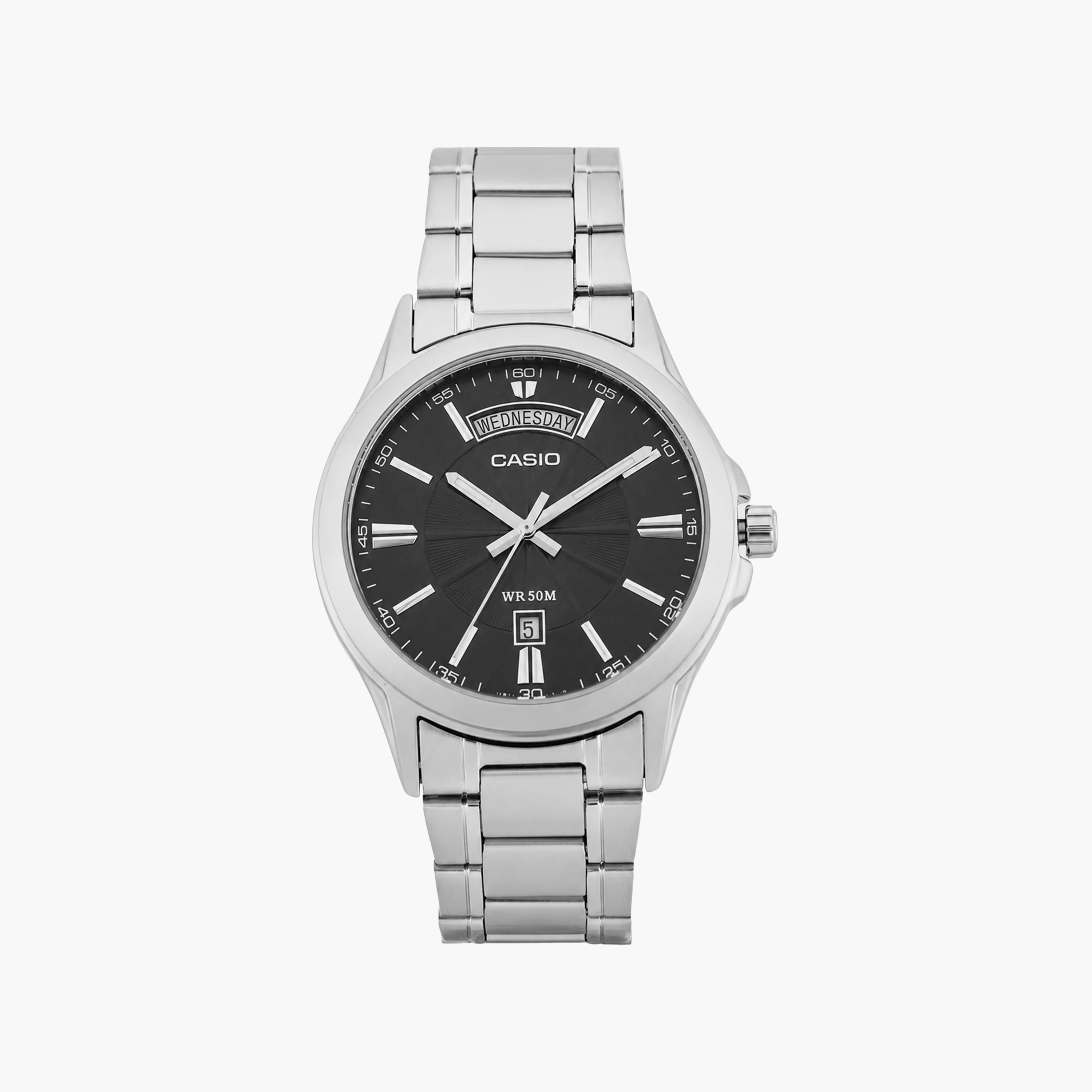 Casio Men's 40MM Silver Analog Stainless Steel Watch | MTP-1381D-8AVDF-men-watchesandjewellery-watches-image-1