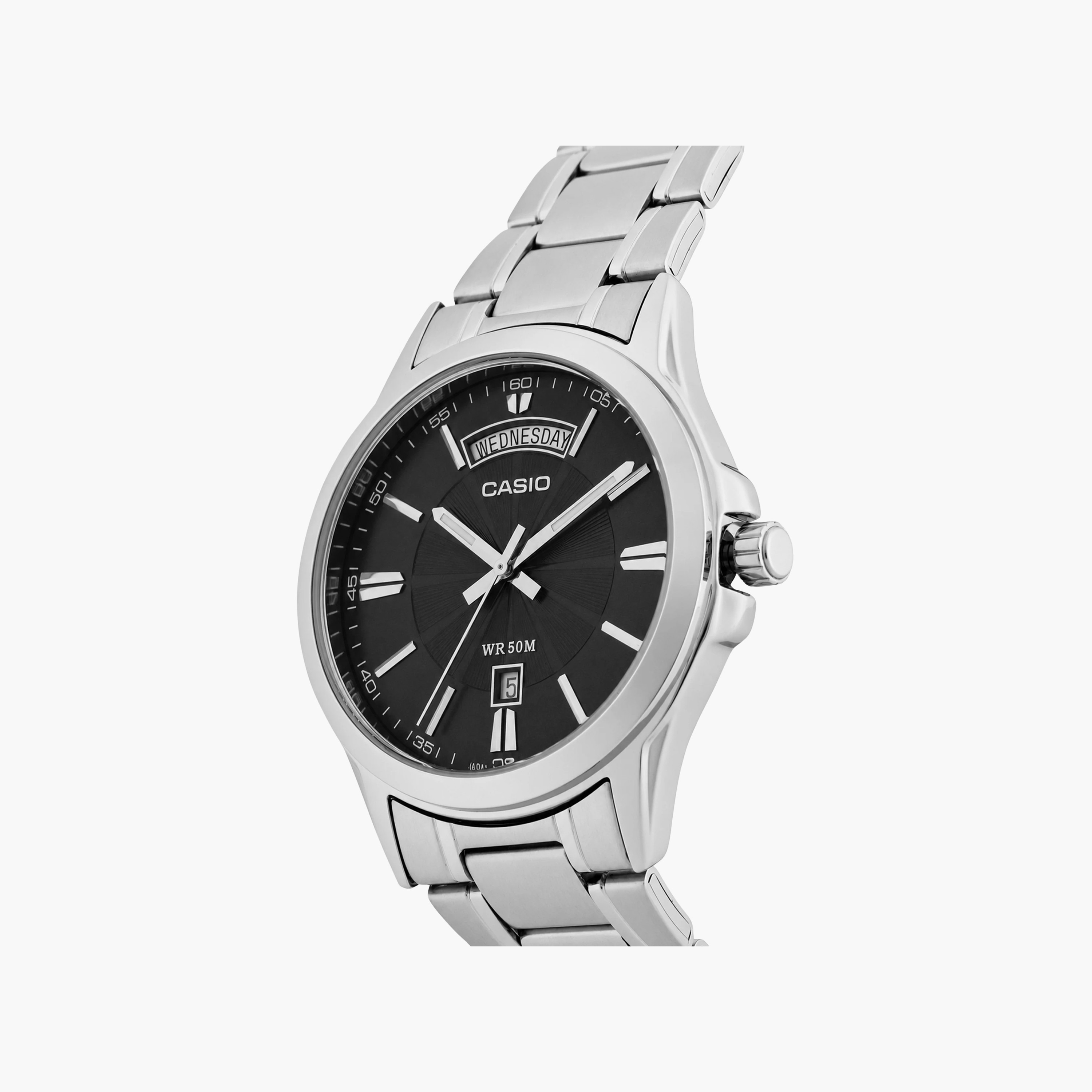 Casio Men's 40MM Silver Analog Stainless Steel Watch | MTP-1381D-8AVDF-men-watchesandjewellery-watches-image-3