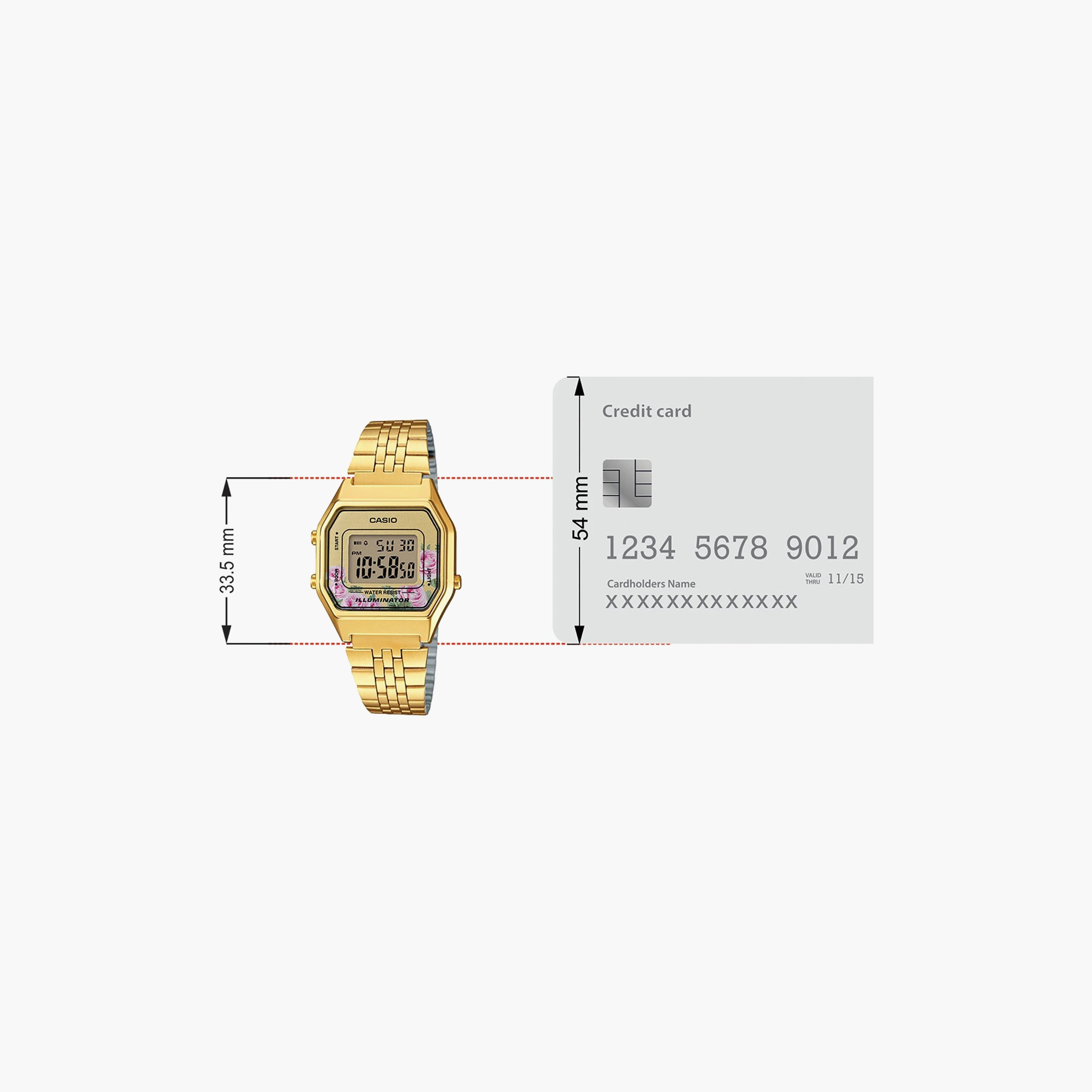 Casio Women's 28MM Gold Digital Stainless Steel Watch | LA680WGA-4CDF-women-watchesandjewellery-watches-image-6