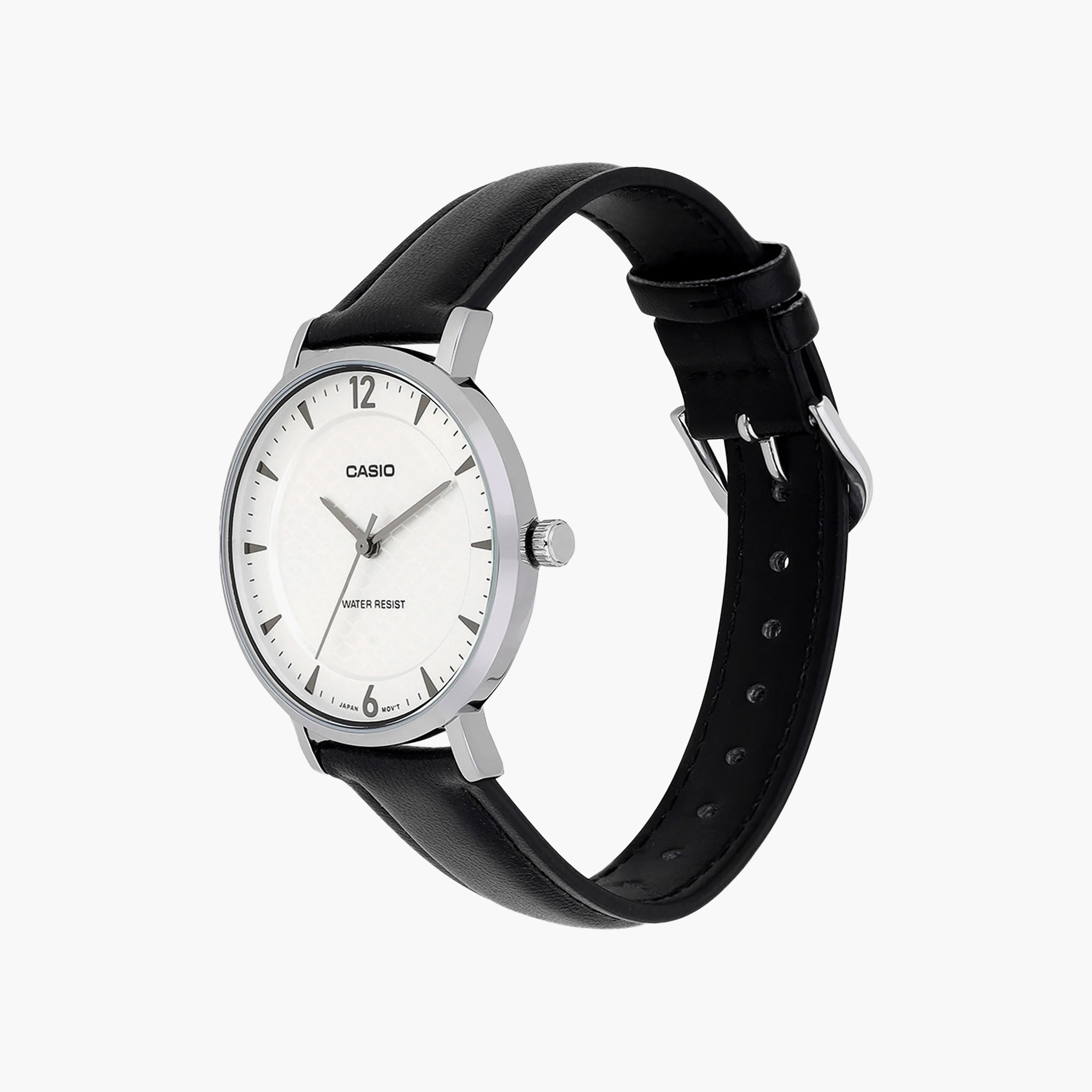 ساعة حريمي أنالوج جلد 34 مم باللون الأسود LTP-VT04L-7A2DF من كاسيو-women-watchesandjewellery-watches-image-4