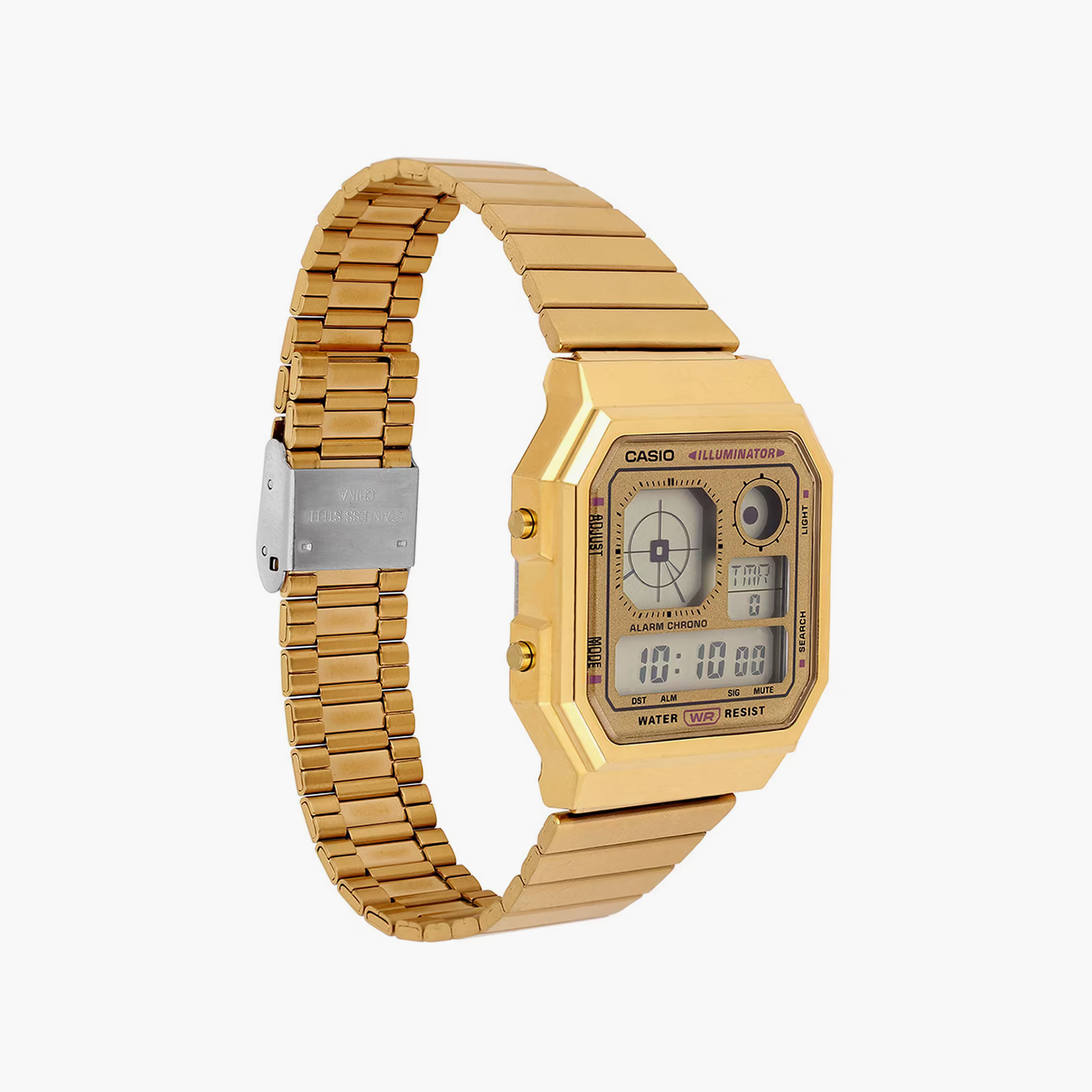 Casio Unisex 34MM Gold Digital Stainless Steel Watch | A130WEG-9ADF-men-watchesandjewellery-watches-image-3