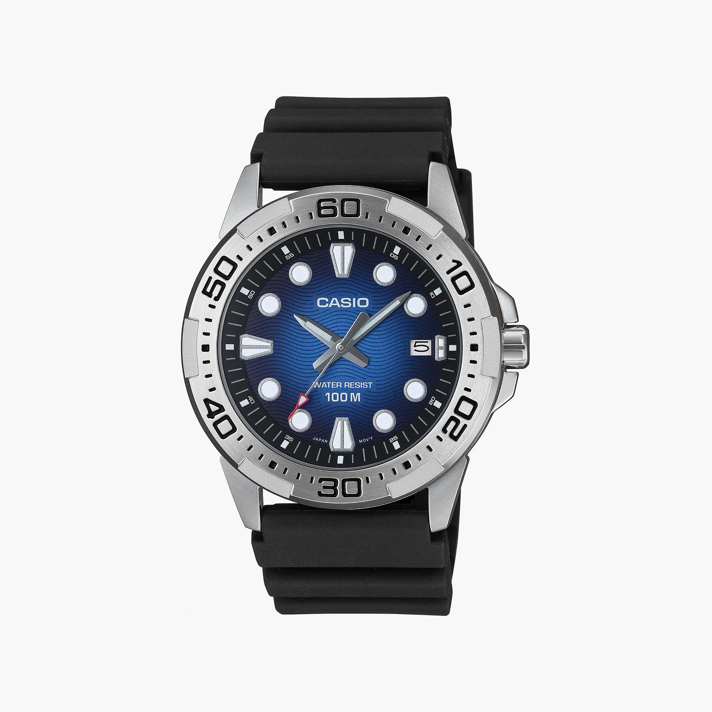 Casio Men's 43.5MM Black Analog Resin Watch | MTD-140-2AVDF-men-watchesandjewellery-watches-image-1