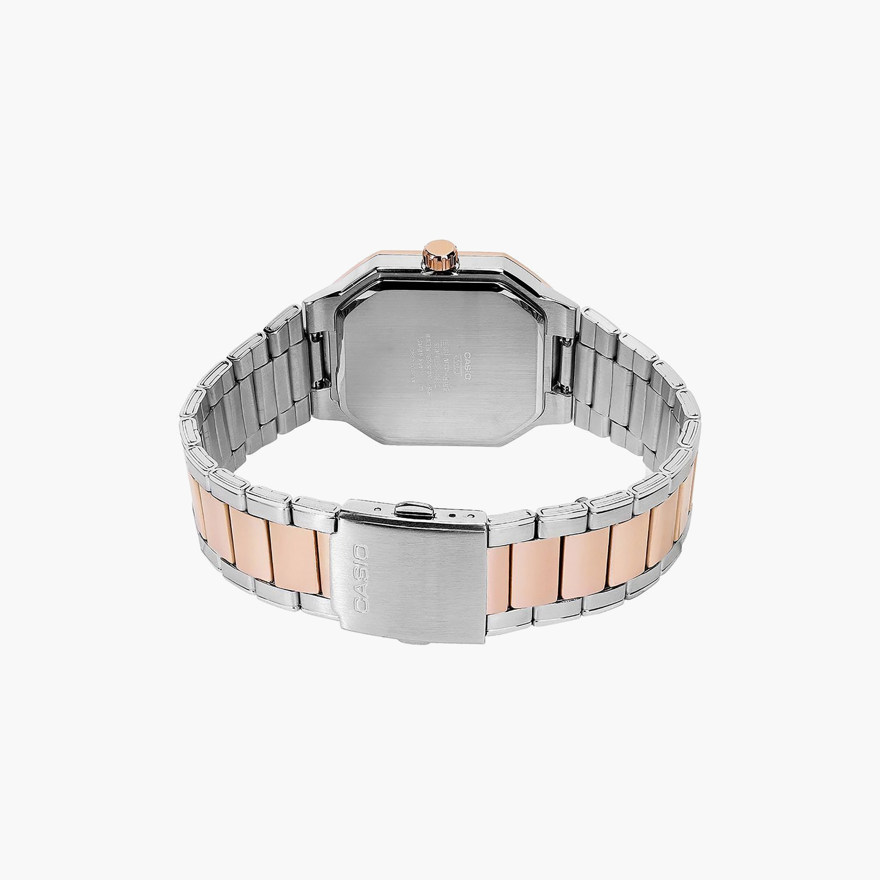 Casio Men's 38MM Rose Gold & Silver Analog Stainless Steel Watch | MTP-B195RG-2AVDF-men-watchesandjewellery-watches-image-5