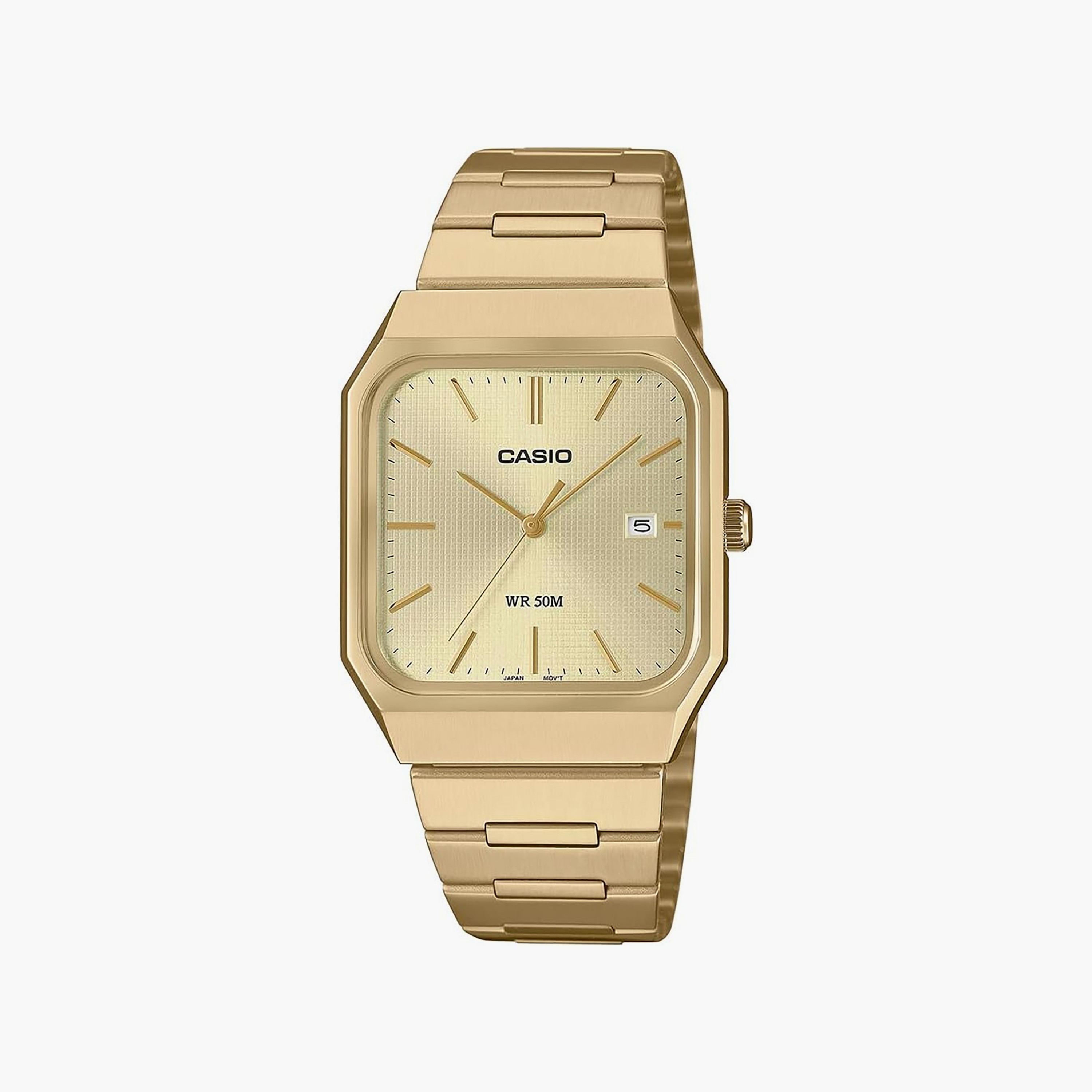 ساعة رجالي أنالوج ستانلس ستيل 32.5 مم باللون الذهبي MTP-B185G-9AVDF من كاسيو-men-watchesandjewellery-watches-image-1