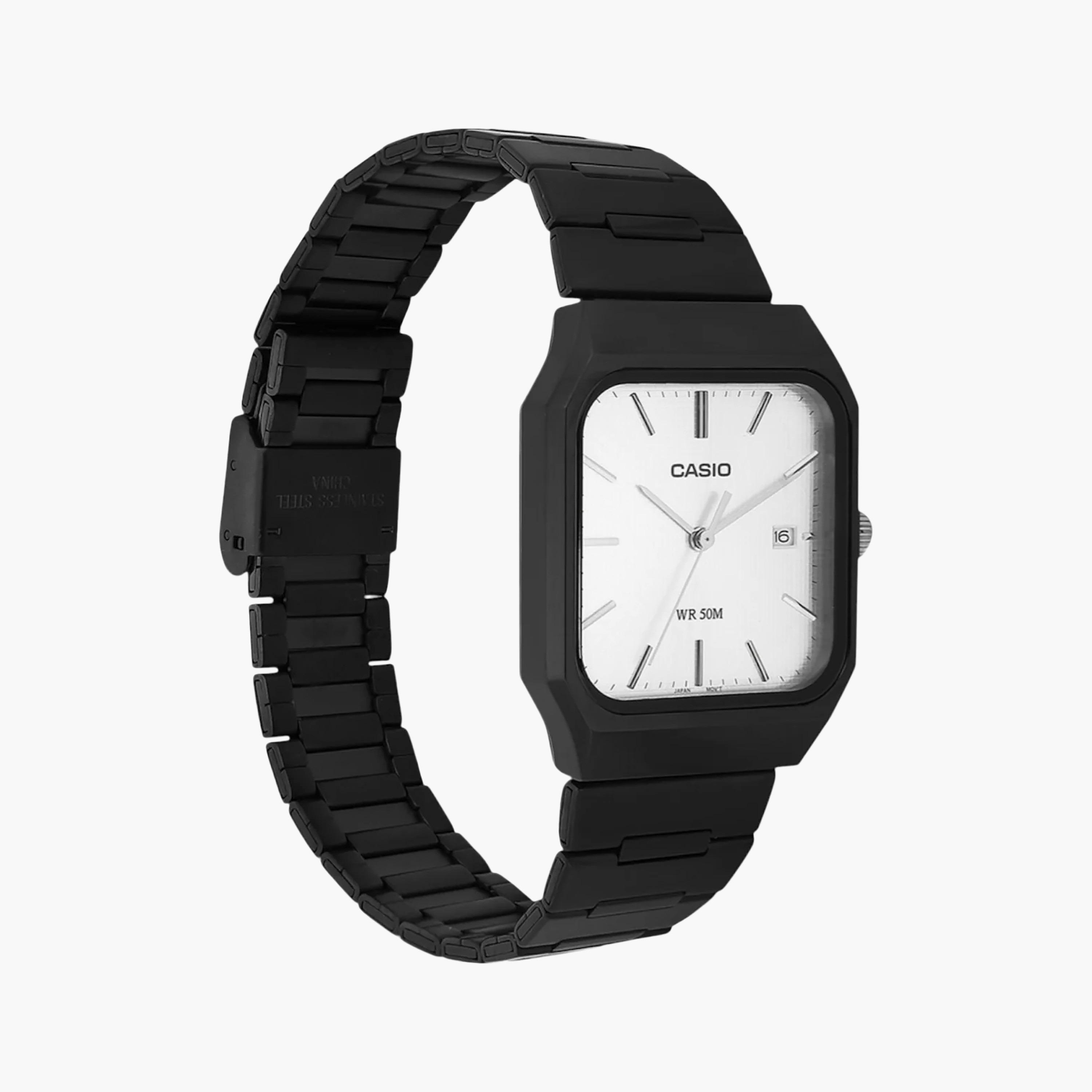 ساعة رجالي أنالوج ستانلس ستيل 32.5 مم باللون الأسود MTP-B185B-7AVDF من كاسيو-men-watchesandjewellery-watches-image-3