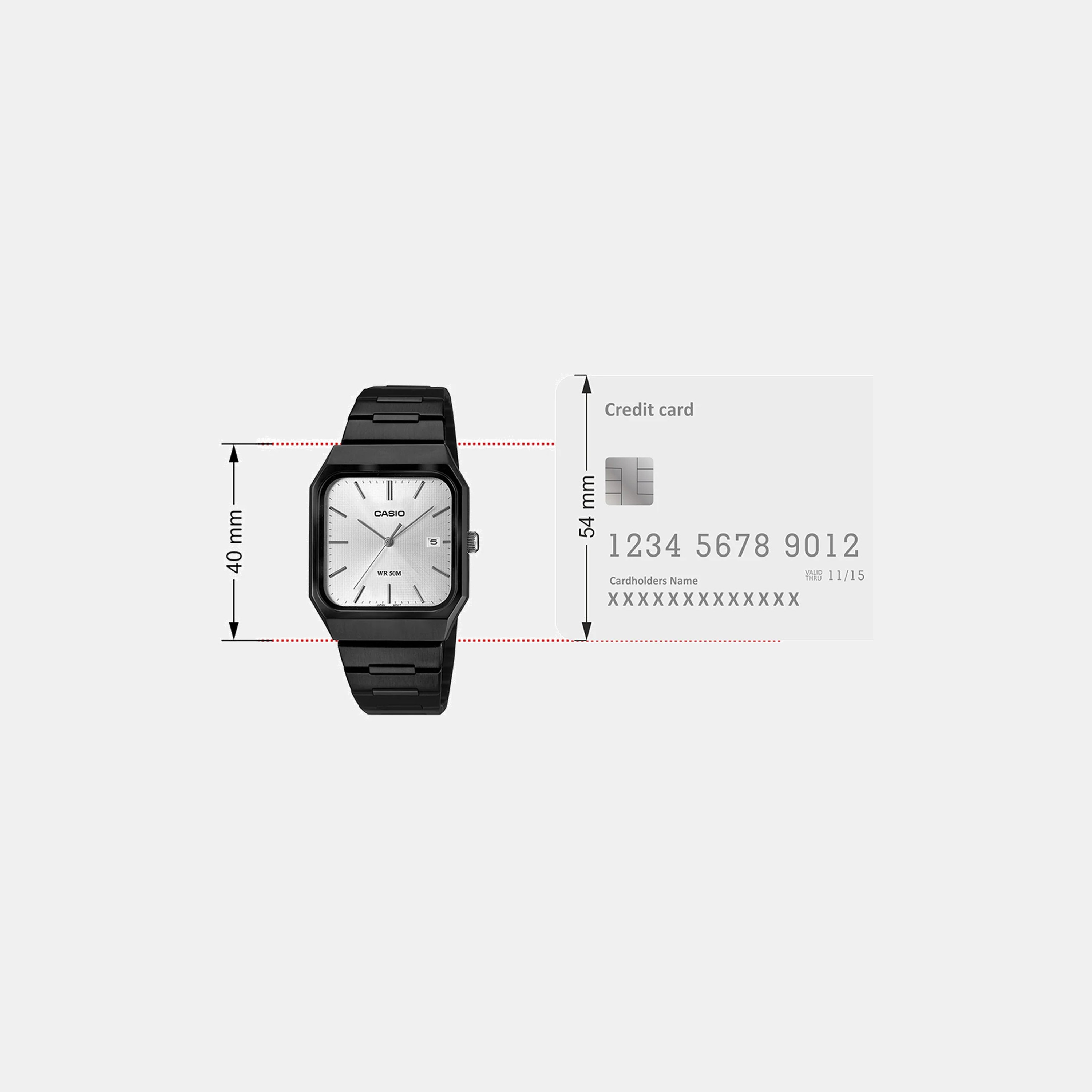 ساعة رجالي أنالوج ستانلس ستيل 32.5 مم باللون الأسود MTP-B185B-7AVDF من كاسيو-men-watchesandjewellery-watches-image-8