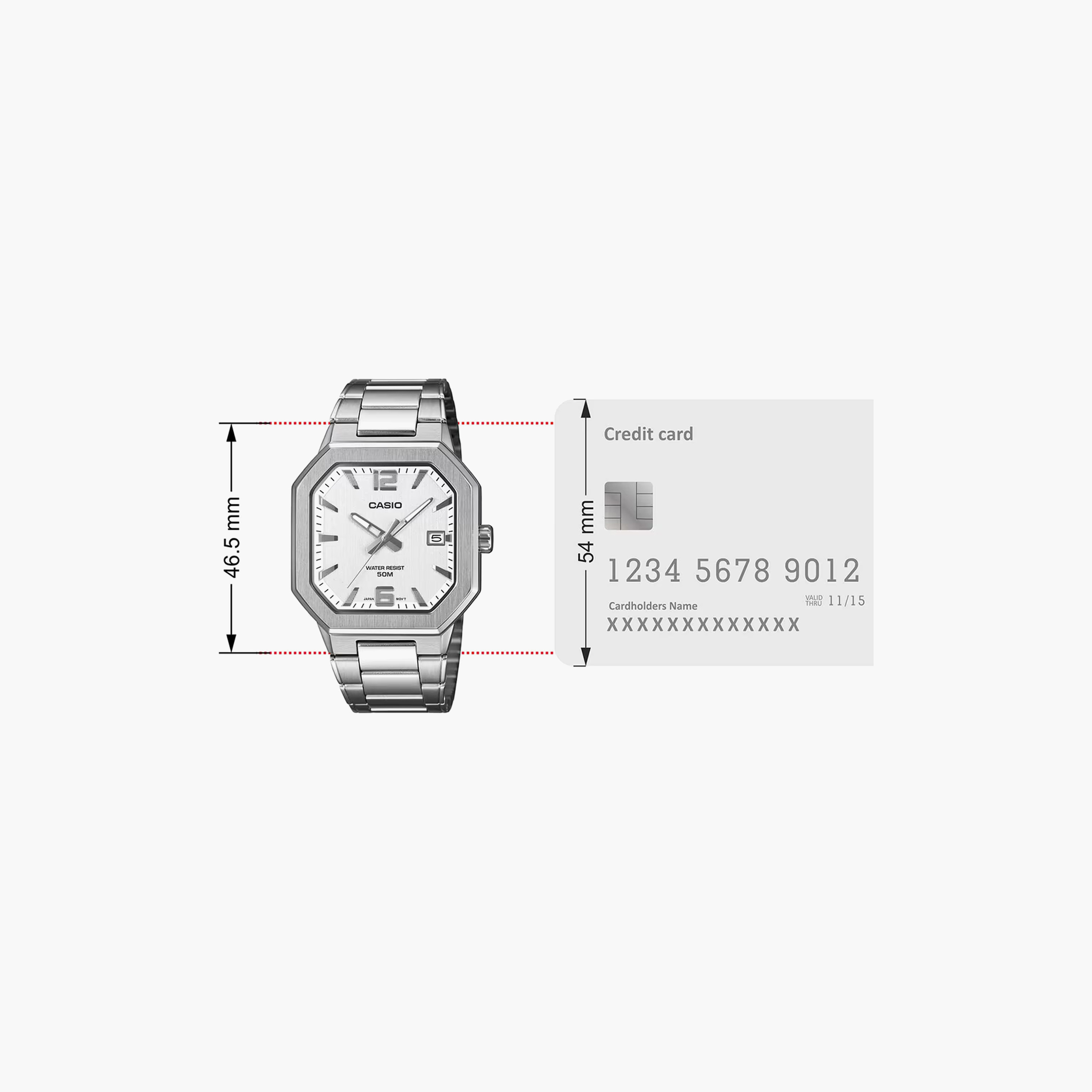 ساعة رجالي أنالوج ستانلس ستيل 38 مم باللون الفضي MTP-B195D-7AVDF من كاسيو-men-watchesandjewellery-watches-image-5