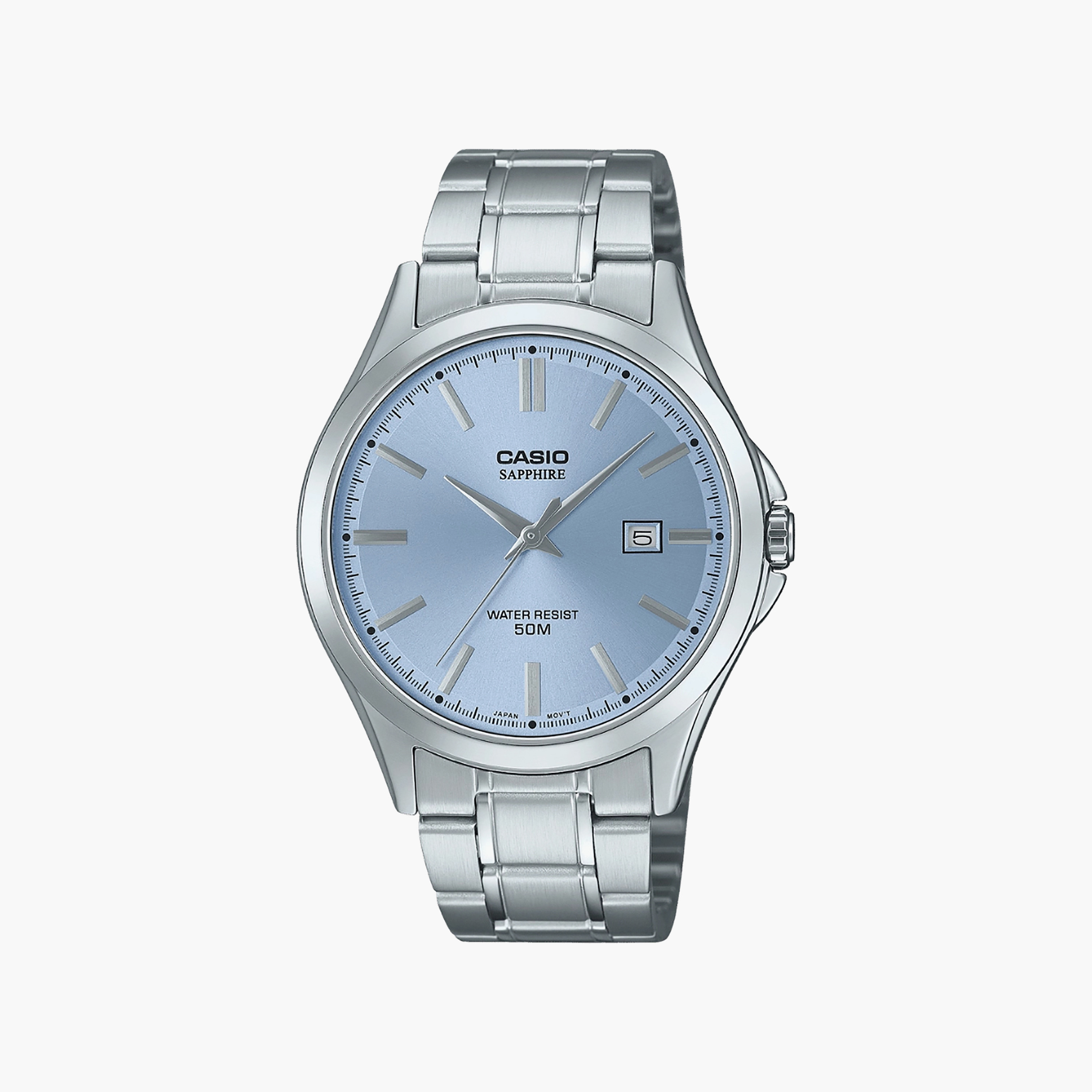 ساعة رجالي أنالوج ستانلس ستيل 41.3 مم باللون الفضي MTS-115D-2A2VDF من كاسيو-men-watchesandjewellery-watches-image-1