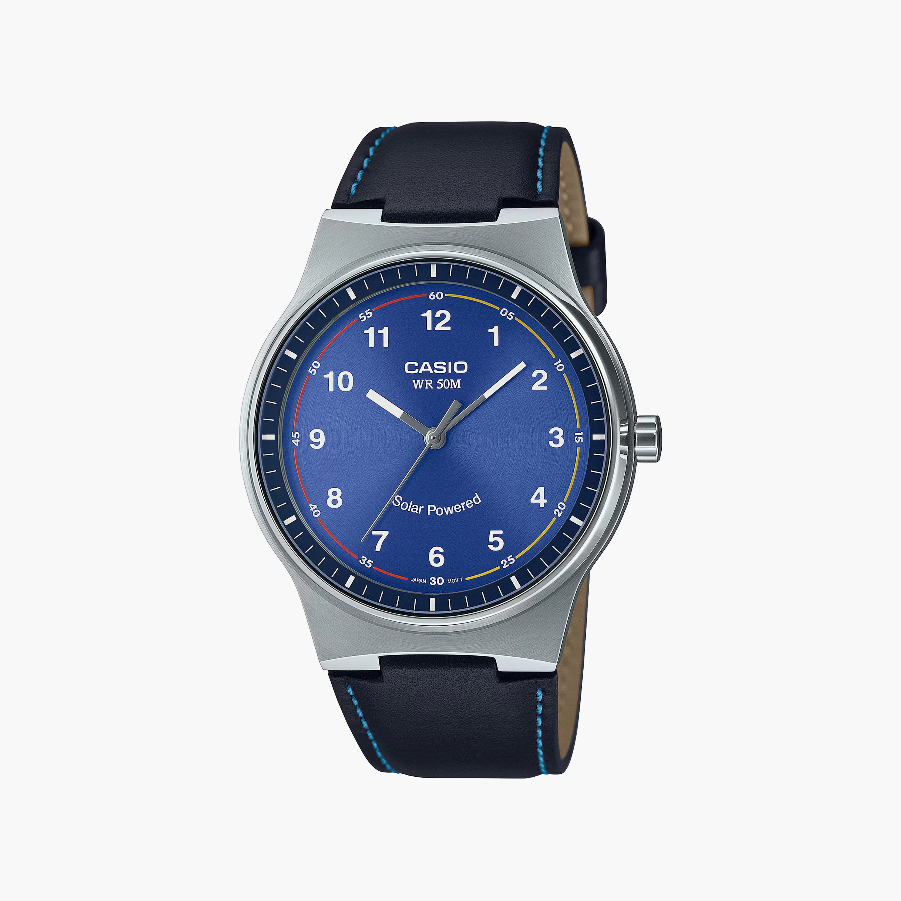 Casio Men's 40MM Blue Analog Leather Watch | MTP-RS105L-2BVDF-men-watchesandjewellery-watches-image-1