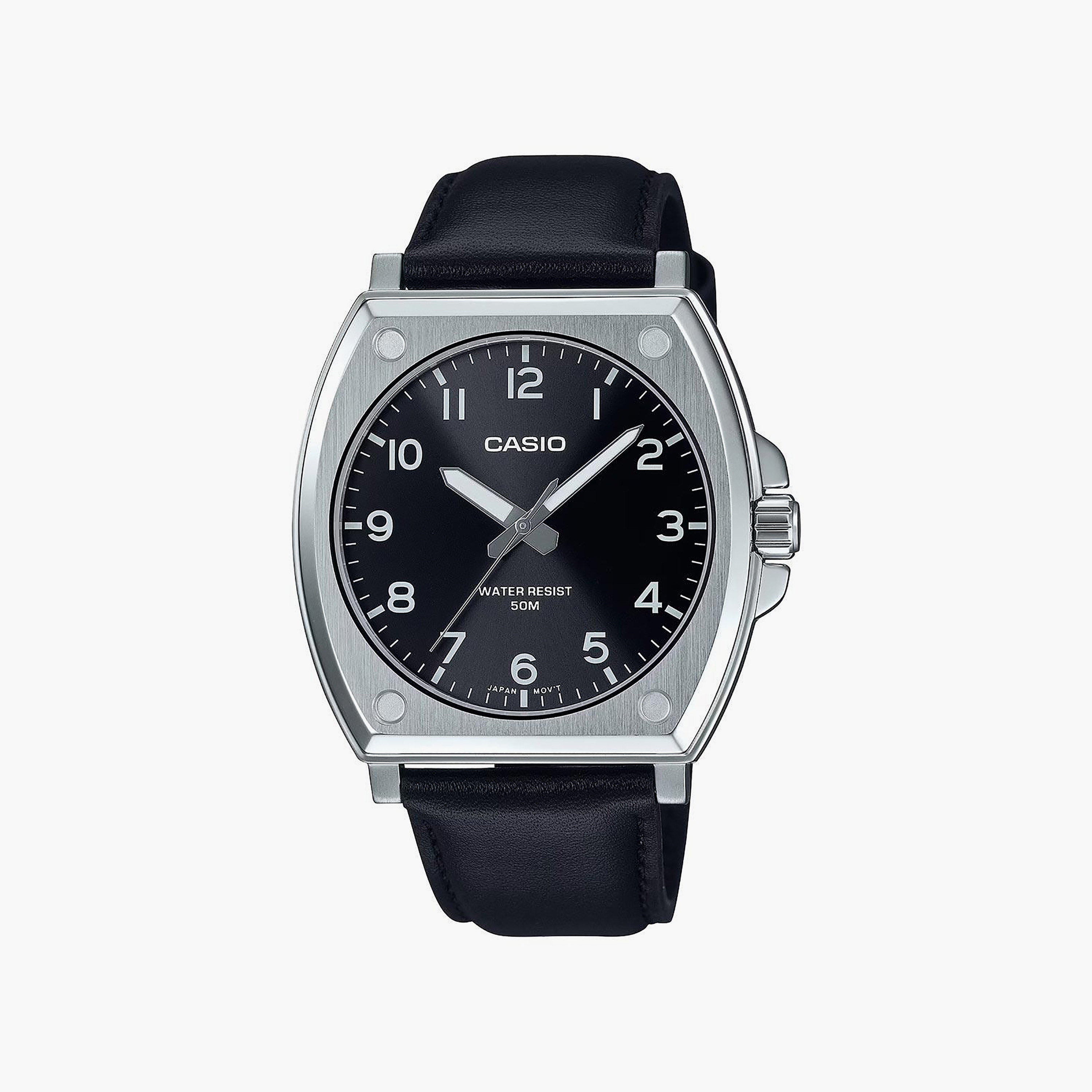ساعة رجالي أنالوج جلد 43.5 مم باللون الأسود MTP-E730L-1AVDF من كاسيو-men-watchesandjewellery-watches-image-1
