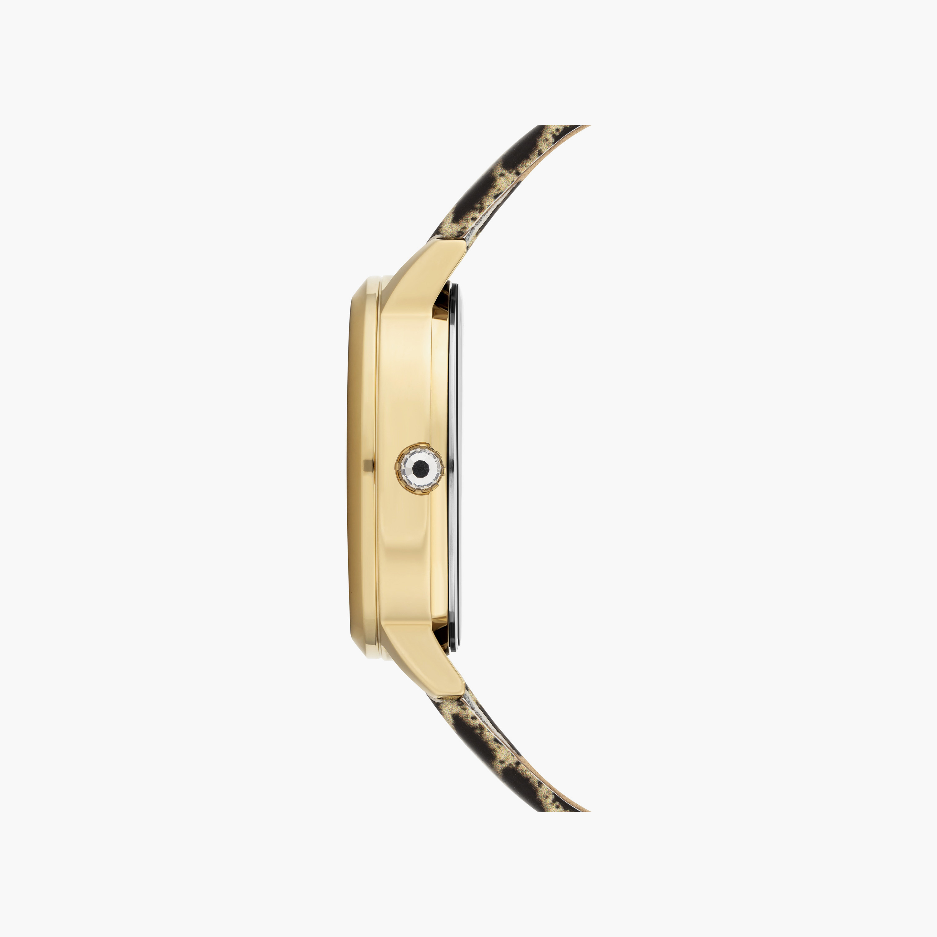 ساعة باغان النسائية، سوار جلدي أسود وذهبي، كوارتز، تناظرية | PL.16028MSG/02-women-watchesandjewellery-watches-image-3