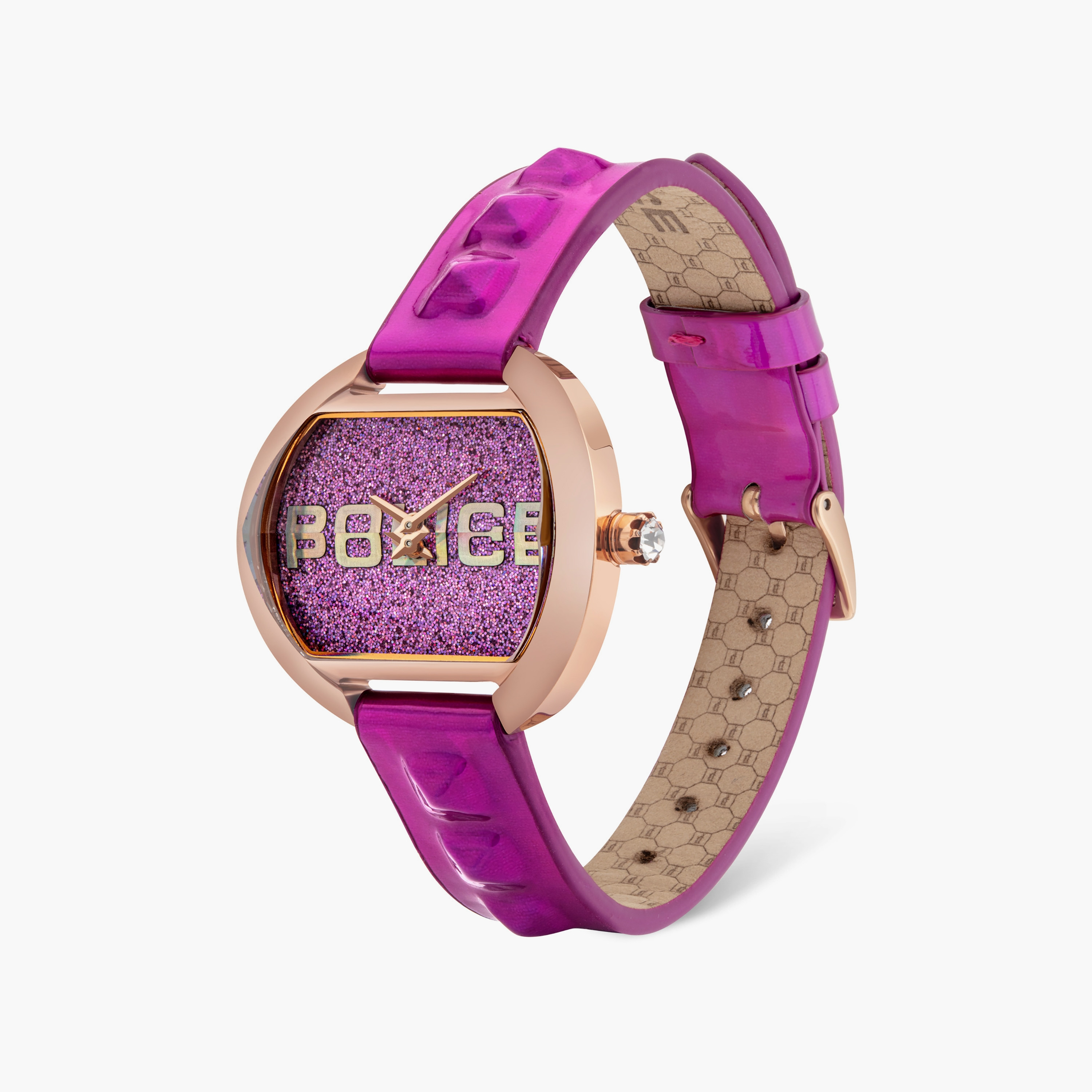 ساعة ماسادا النسائية التناظرية بحزام جلدي | PL.16070BSR/09PU-women-watchesandjewellery-watches-image-2