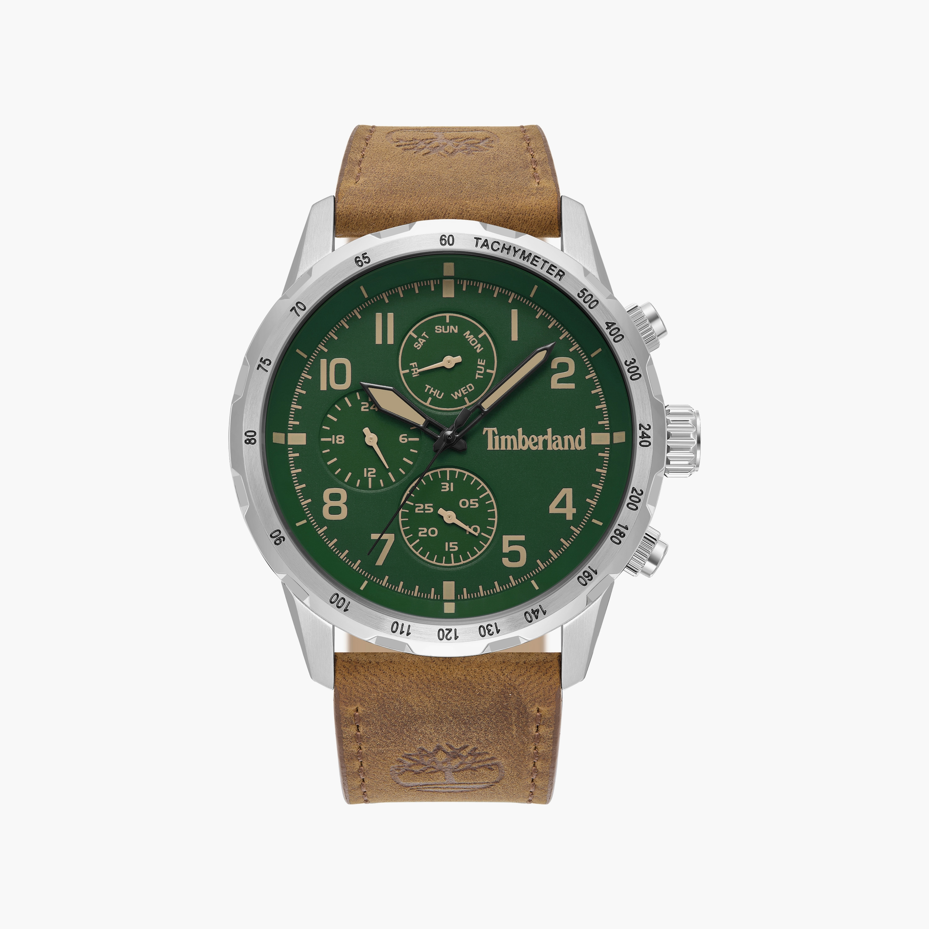 ساعة كامبتون متعددة الوظائف بحزام جلدي للرجال | TDWGF0055402-men-watchesandjewellery-watches-image-1