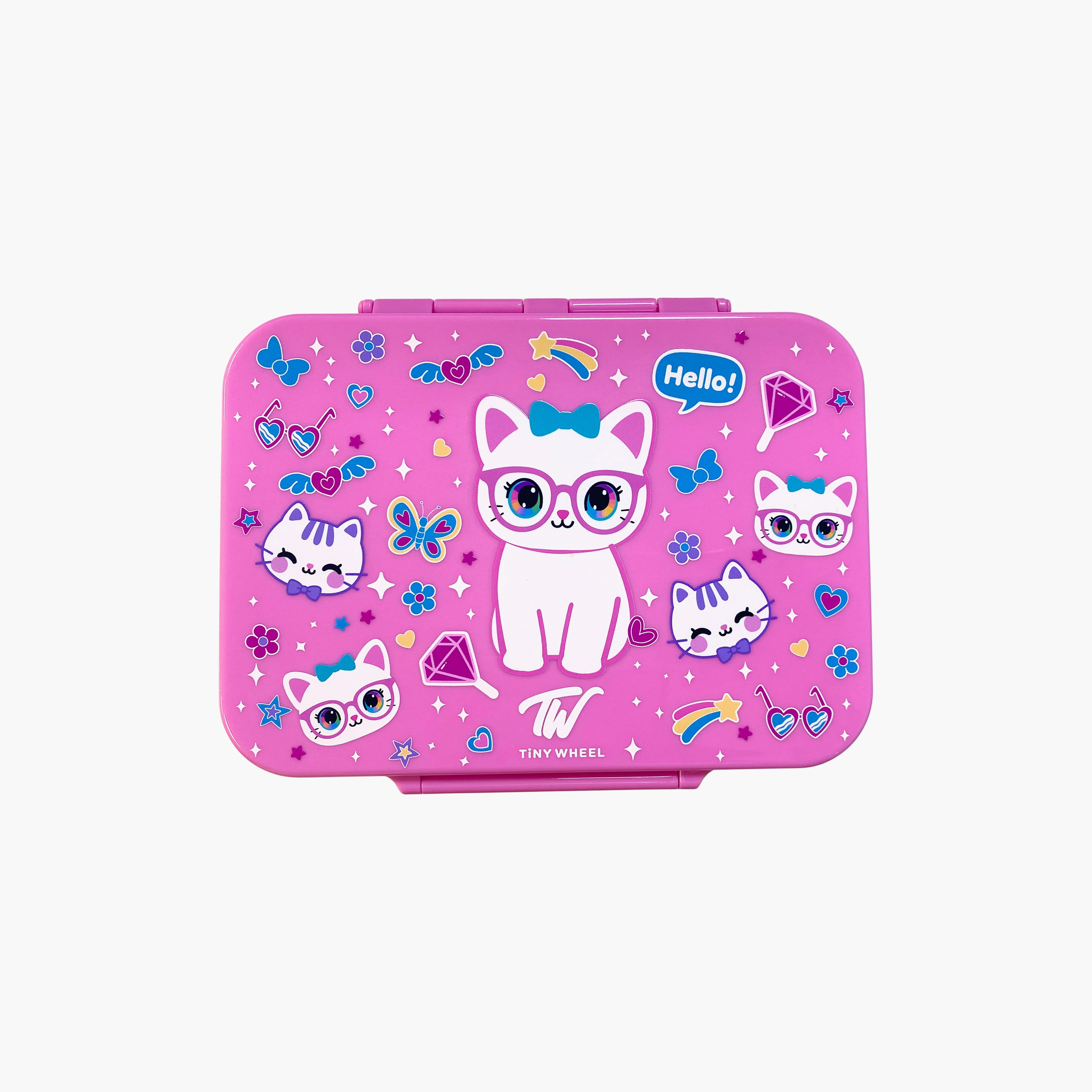 Tiny Wheels Cat Lunch Box for Girls with Removable Divider - 850 ml-school-lunchessentials-lunchboxes-image-1