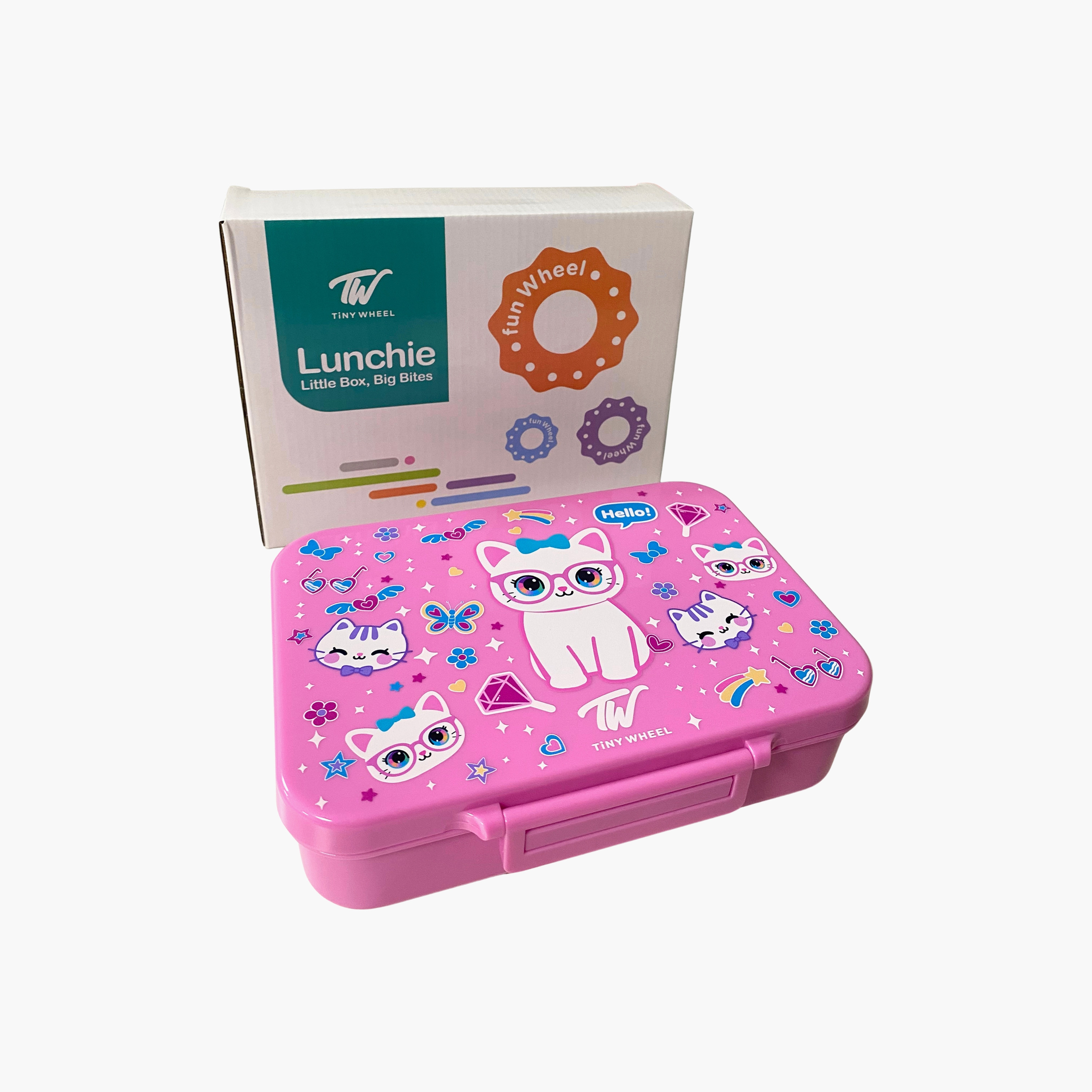 Tiny Wheels Cat Lunch Box for Girls with Removable Divider - 850 ml-school-lunchessentials-lunchboxes-image-3