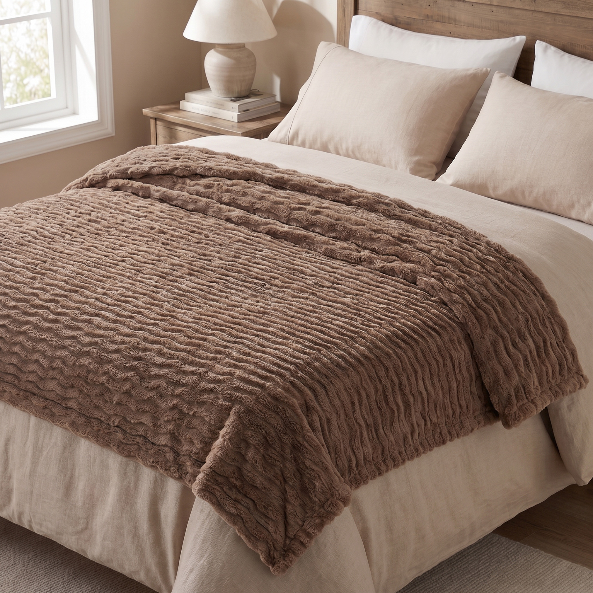 بطانية خطوط فقاعية من جيا كومو - 150 × 200 سم-household-cushionsandthrows-throwsandblankets-blankets-image-1