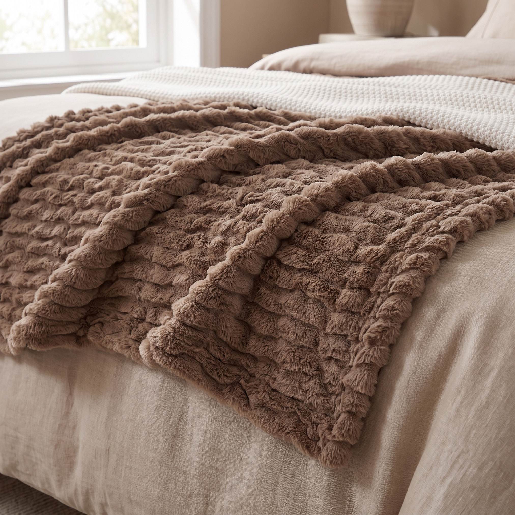 بطانية خطوط فقاعية من جيا كومو - 150 × 200 سم-household-cushionsandthrows-throwsandblankets-blankets-image-2