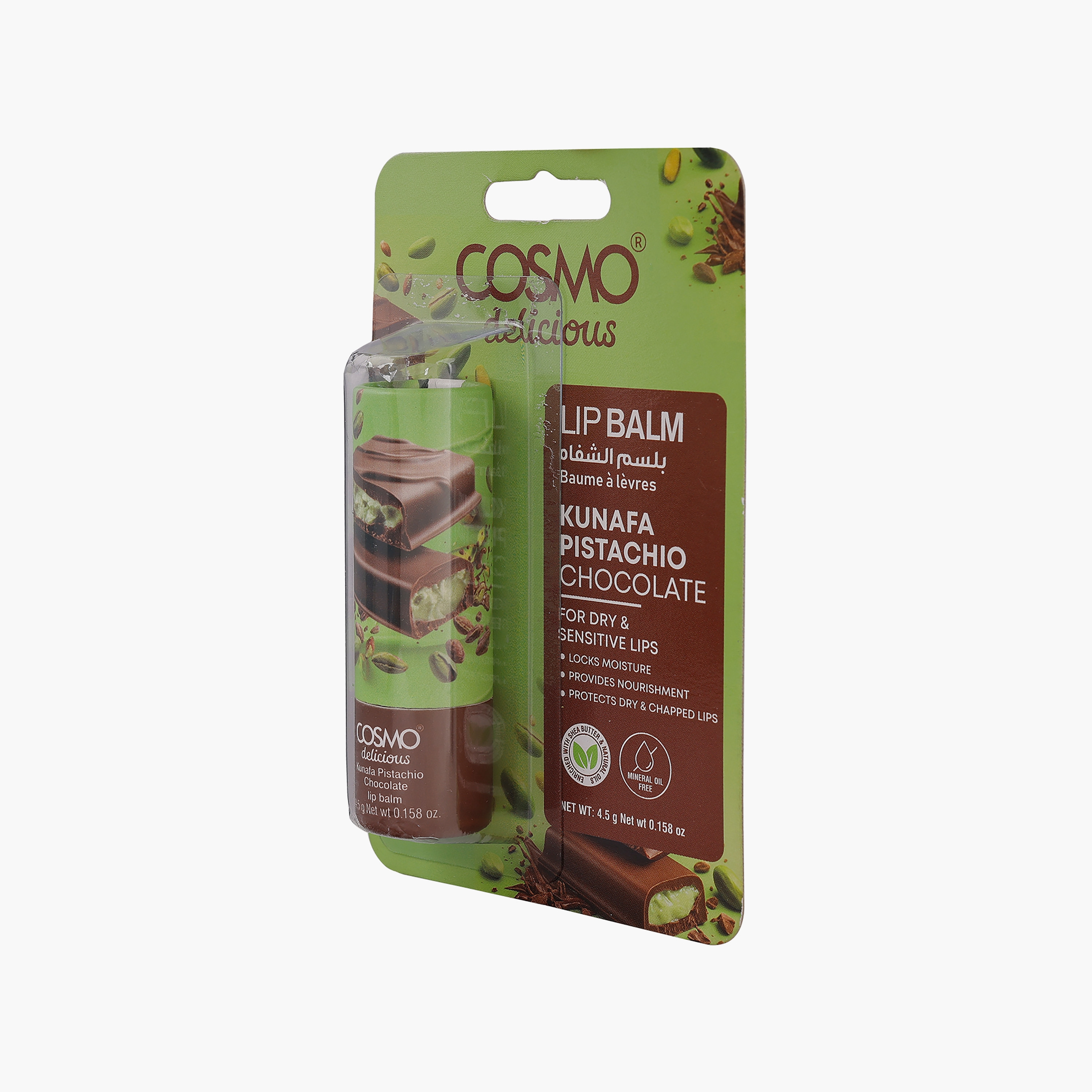 Cosmo Delicious Kunafa Pistachio Choco Lip Balm 4.5gm-beautyandpersonalcare-skin-lipcare-lipbalm-image-2