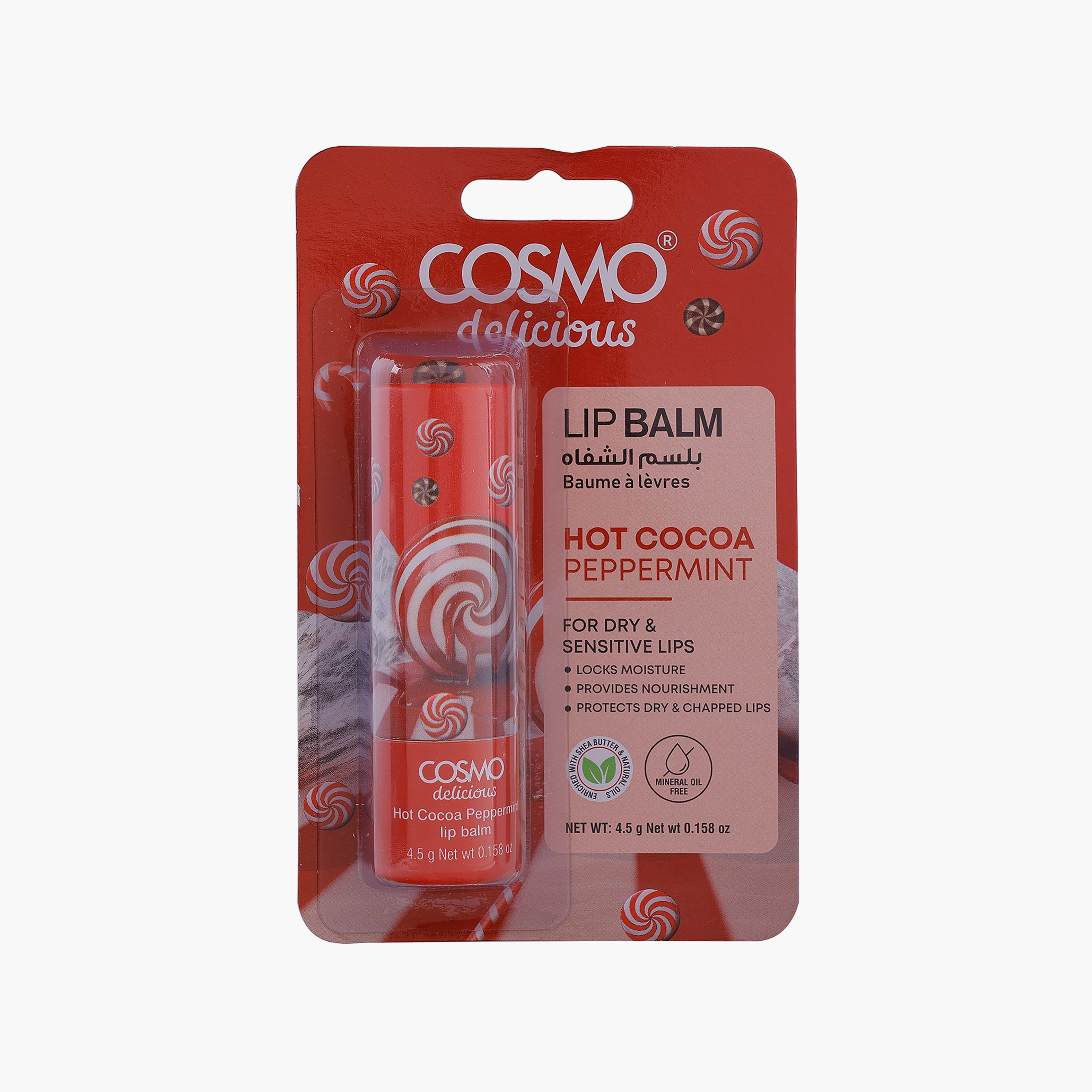 Cosmo Delicious Hot Cocoa Peppermint Lip Balm 4.5gm-beautyandpersonalcare-skin-lipcare-lipbalm-image-1