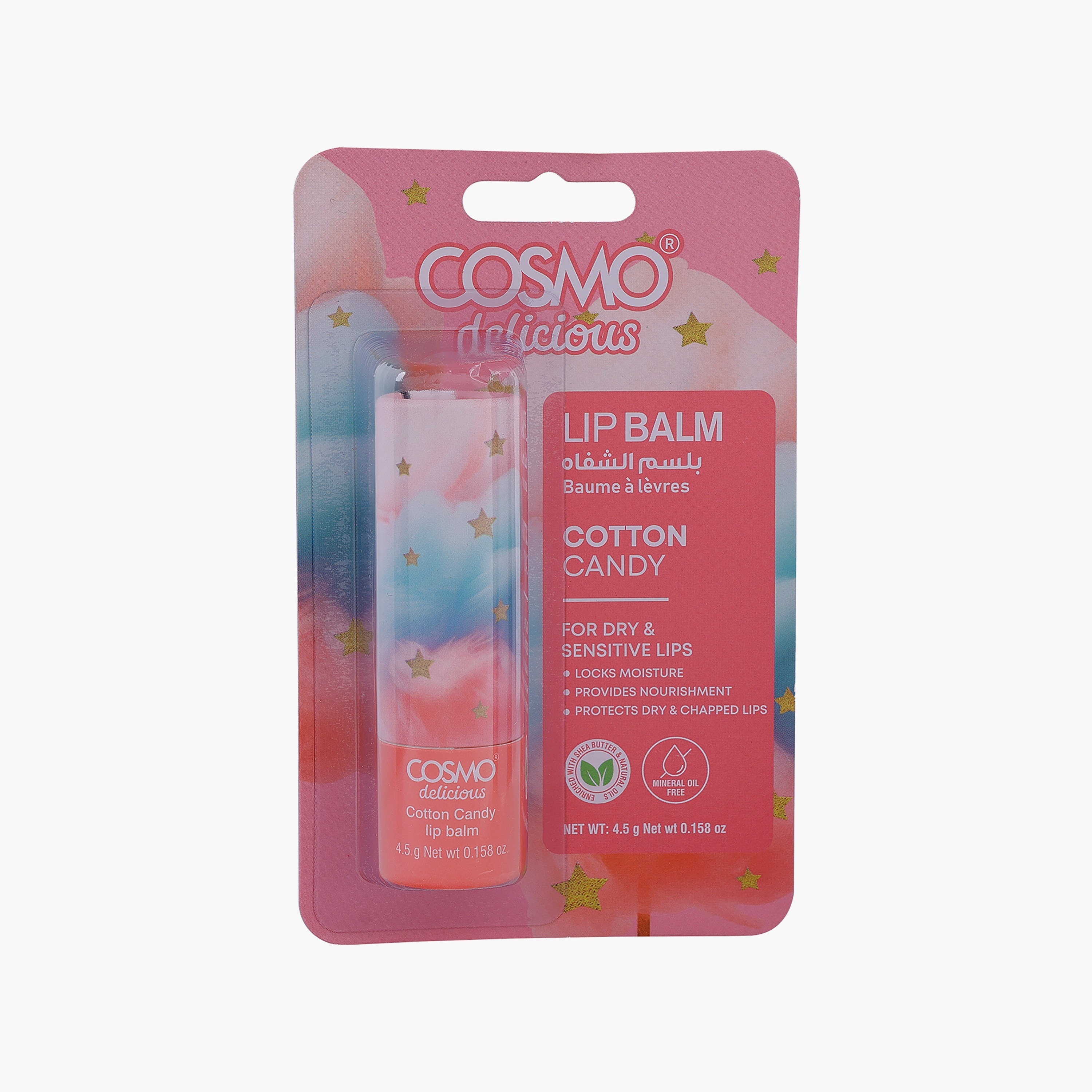 Cosmo Delicious Cotton Candy Lip Balm 4.5gm-beautyandpersonalcare-skin-lipcare-lipbalm-image-1