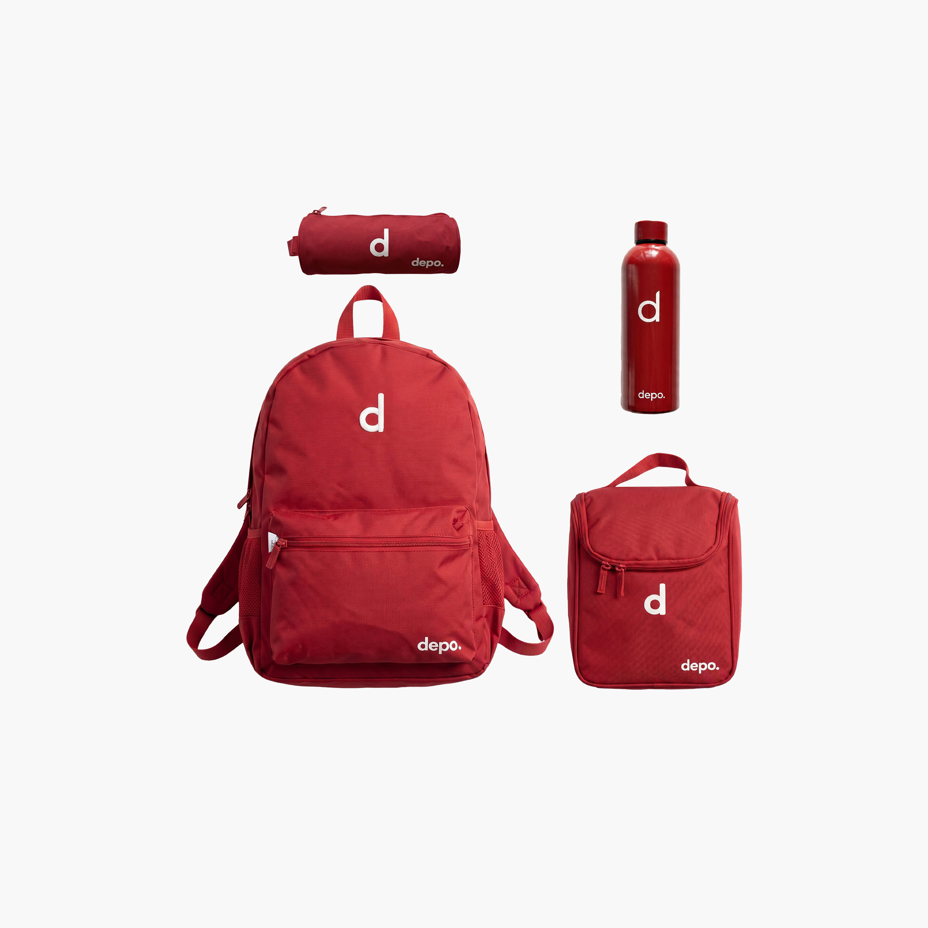 طقم حقيبة مدرسية هايد سوليد 4 قطع مع حقيبة طعام ومقلمة قياس 17 بوصة من ديبو-school-bagsandbackpacks-backpacks-image-1