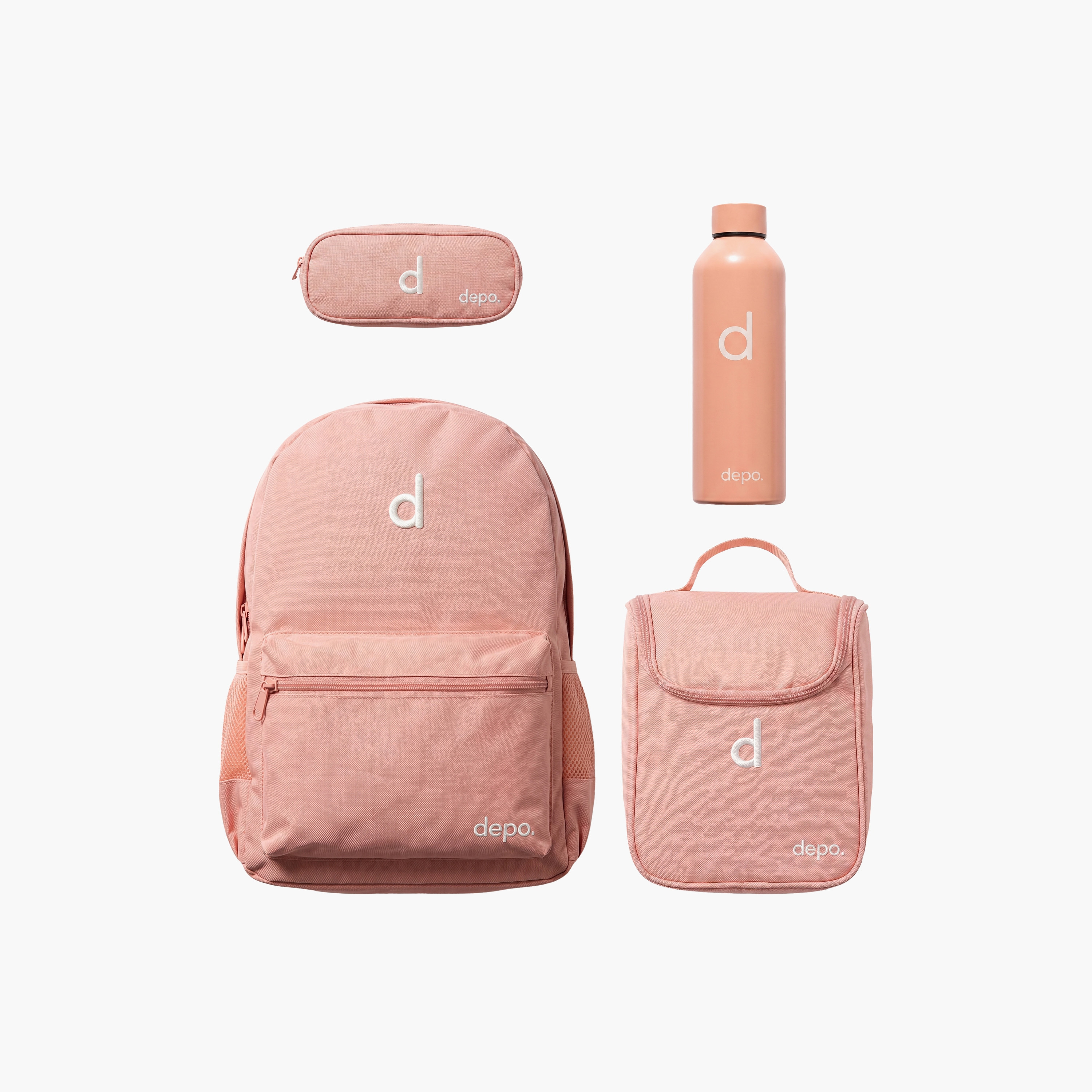 Depo High Solid 4-Piece School Backpack Set for Girls with Lunch Bag and Pencil Case - 17 Inch-school-bagsandbackpacks-backpacks-image-1